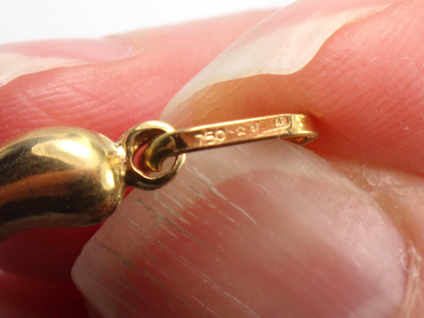Vintage 18k Yellow Gold Italian Horn: Good Luck Charm Cornicello Pendant-BelmarJewelers
