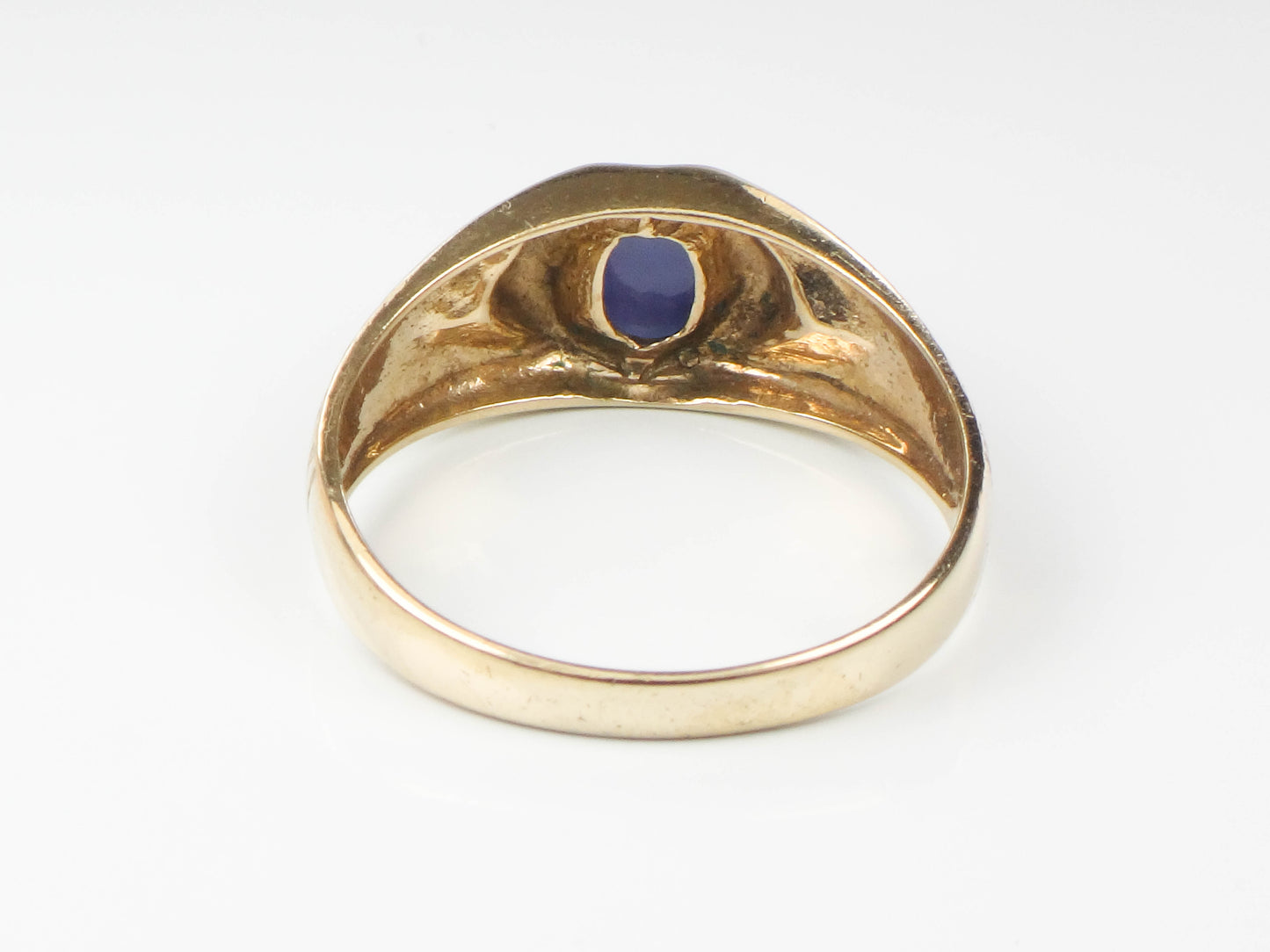 Vintage 10k Gold Star Sapphire Men's Ring, September Birthstone Size 10