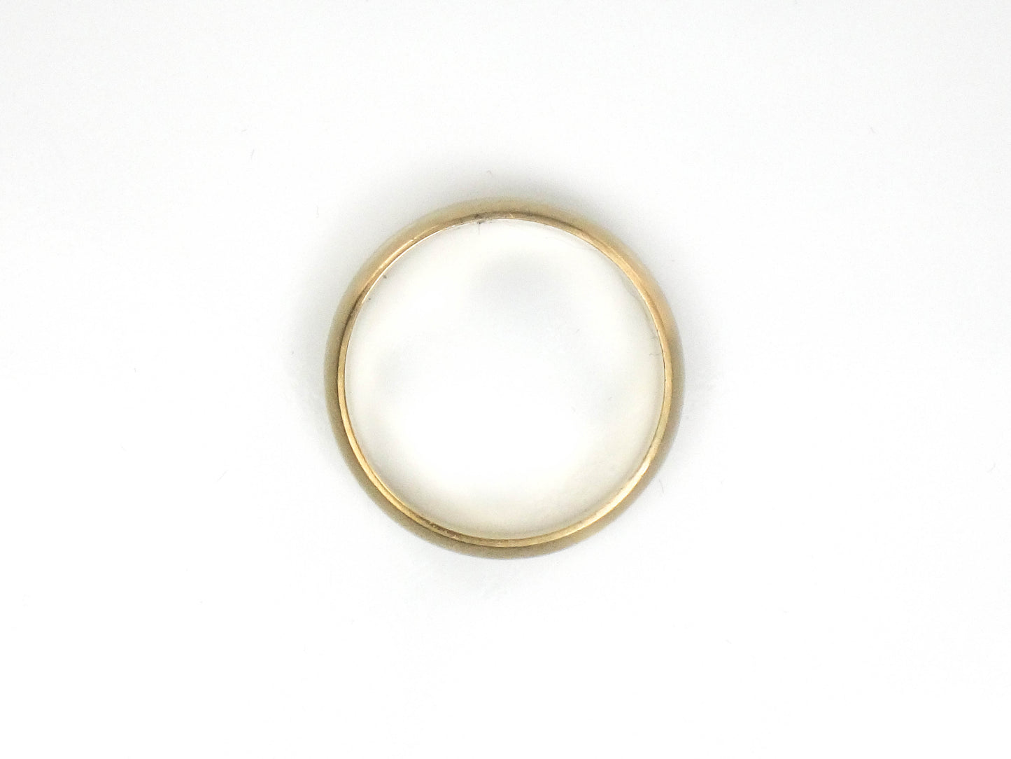 Estate 14k Yellow Gold Brushed Finish Wedding Band - 6 MM Wedding Ring - Size 10.75