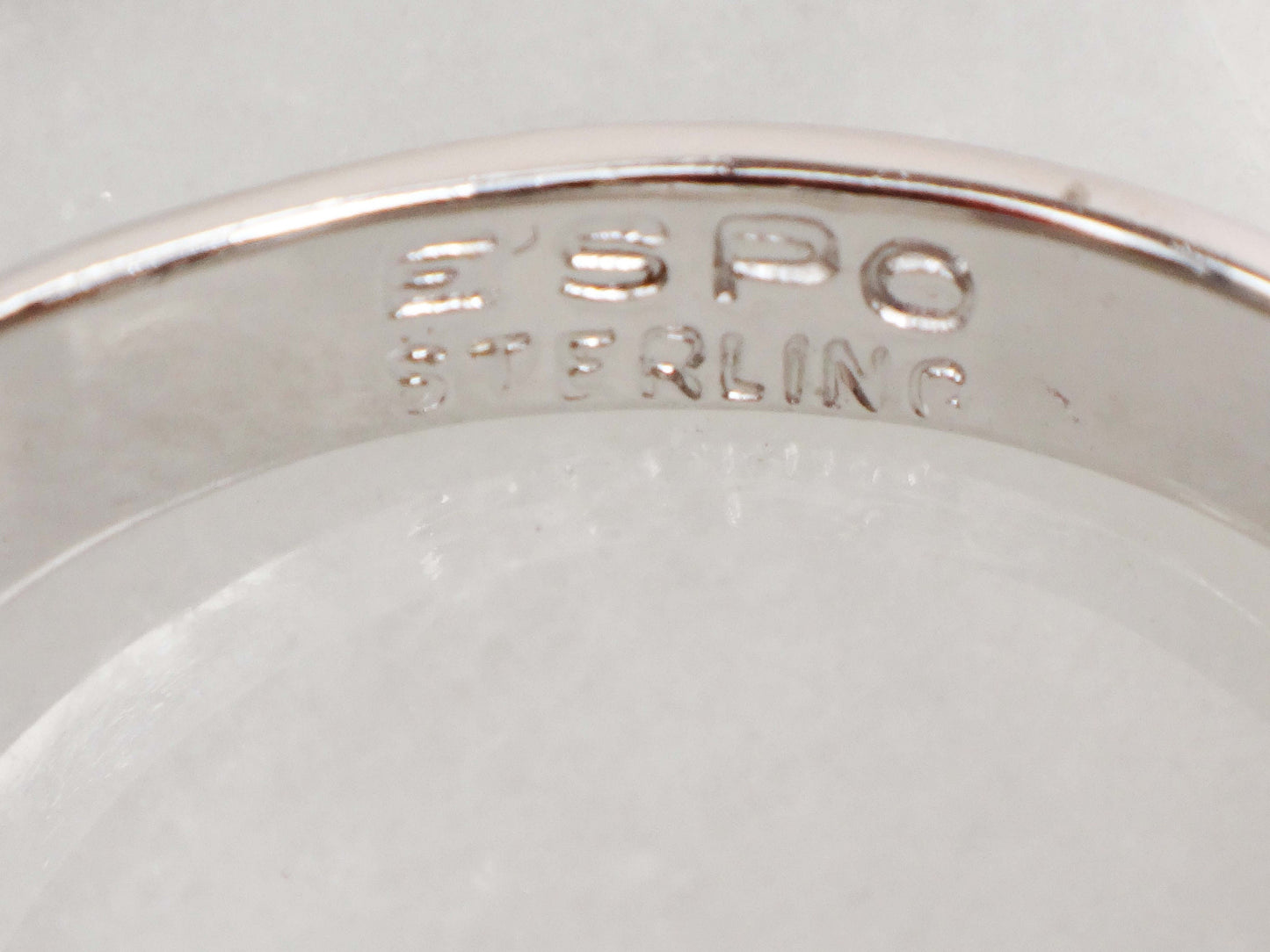 Vintage Sterling Silver Signet Ring ESPO Monogram Engravable Initial Ring - Size 9