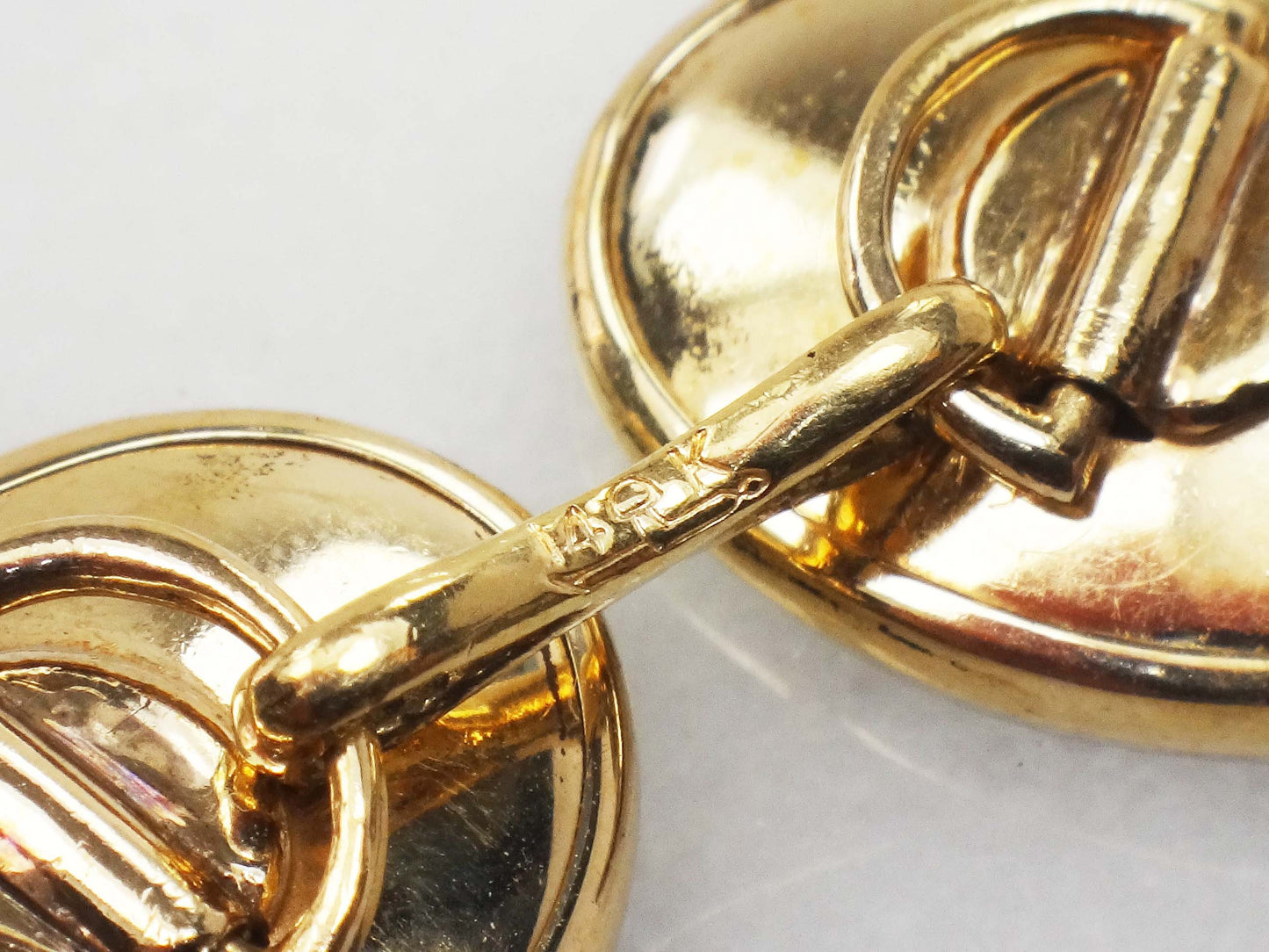 Vintage Antique 14k White Gold Mother of Pearl Cufflinks by Larter & Sons, Men's Gift, Groom Gift