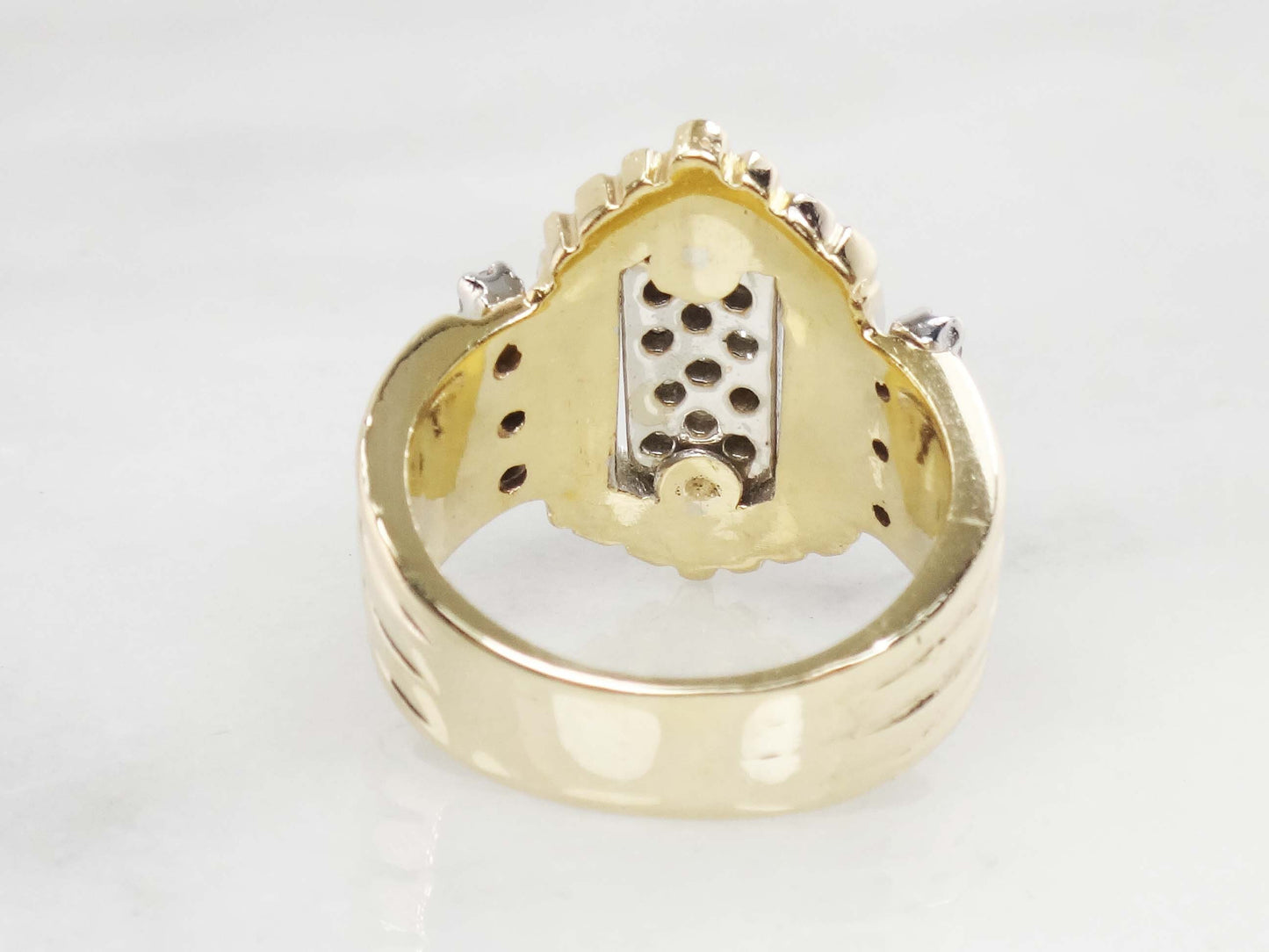 Vintage 14k Yellow Gold Diamond Cluster Ring (.30 CTS, Size 5.5)
