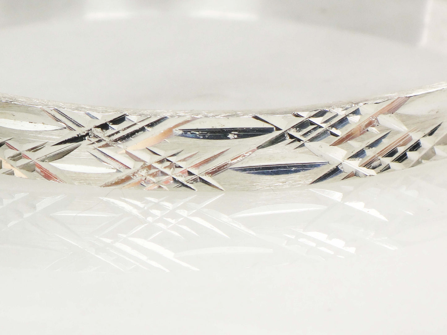 Sterling Silver Diamond Cut Bangle - Vintage Mexico 925 Large Sterling Slip On Bracelet