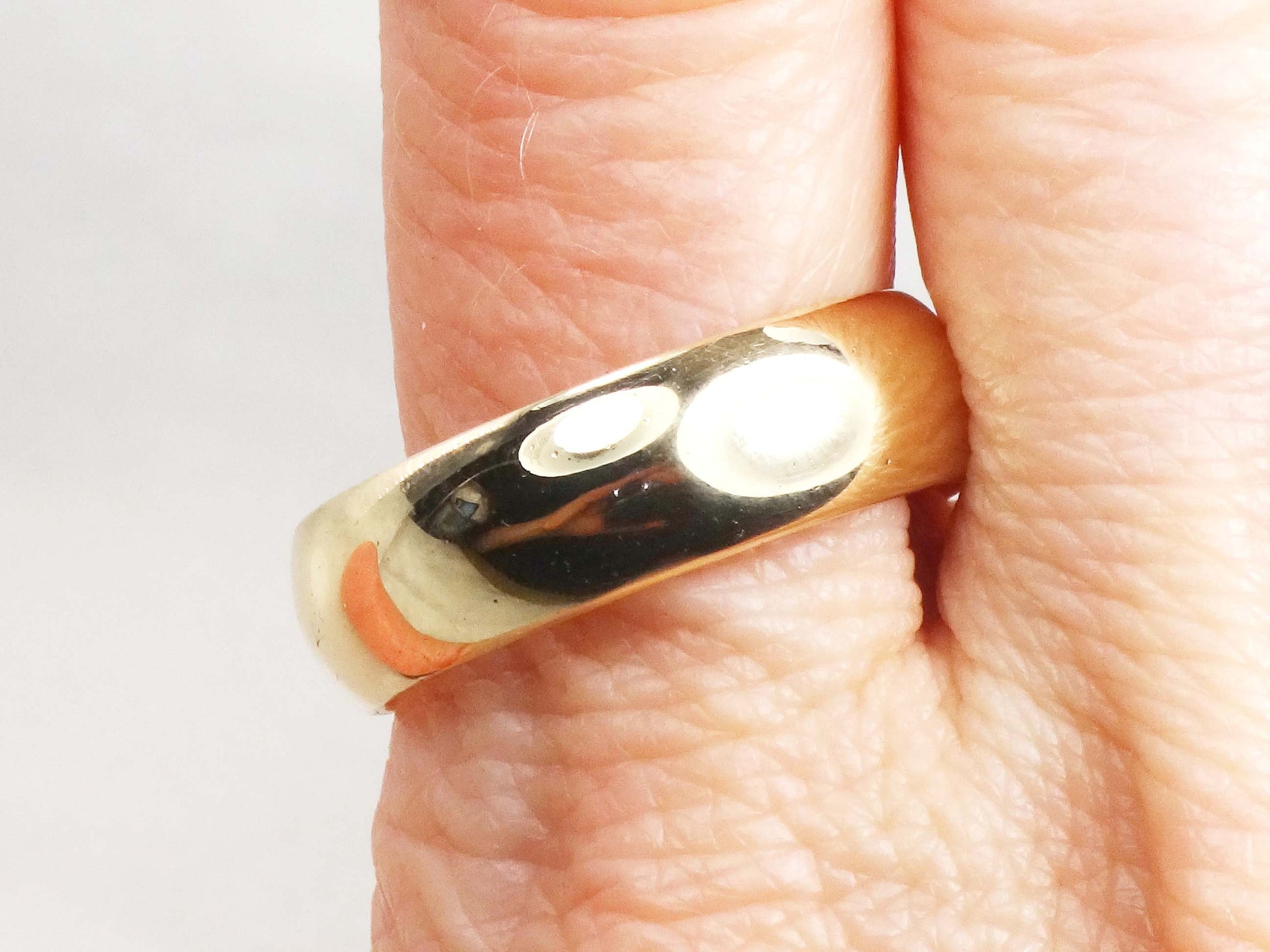 Vintage 14k Yellow Gold Wedding Band: 7mm Comfort Fit, Size 10.5