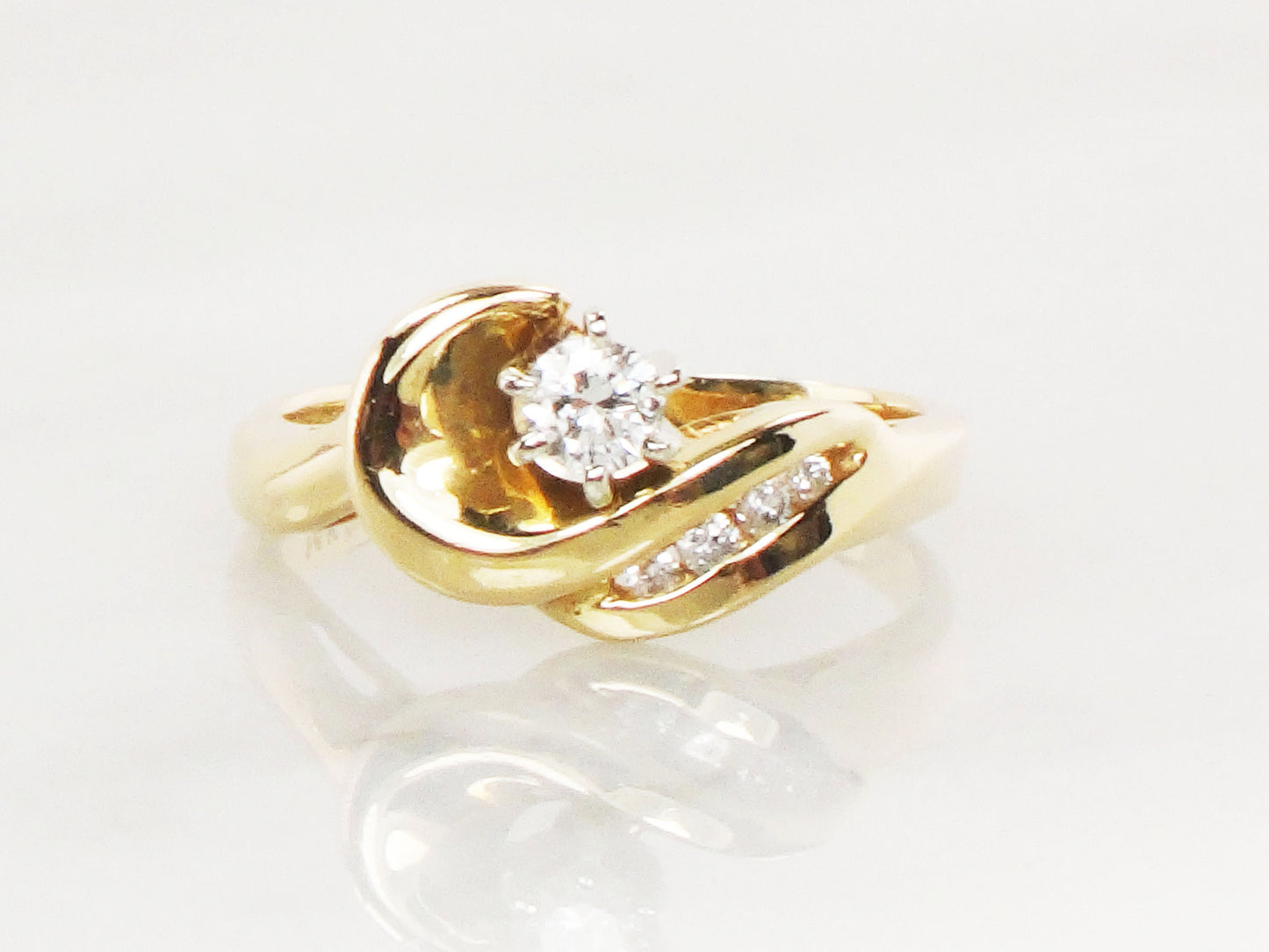 Vintage 14k Yellow Sapphire Starburst Stud Earrings Mid Century Modern Style Yellow Gold Earrings