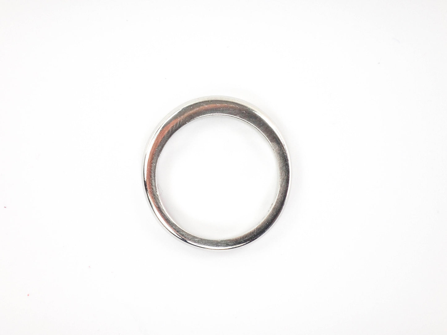 Vintage Platinum Wedding Band: Thin Domed Ring, Size 5, 3MM