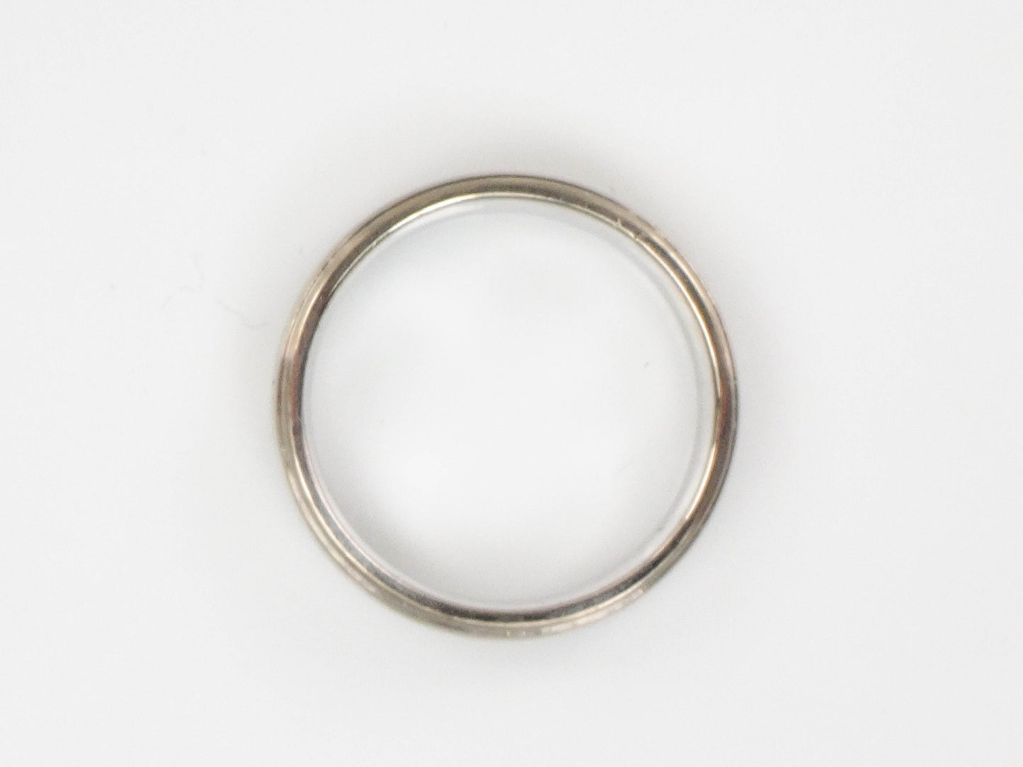 Vintage 14k White Gold Wedding Band 5 MM Wedding Ring Size 7