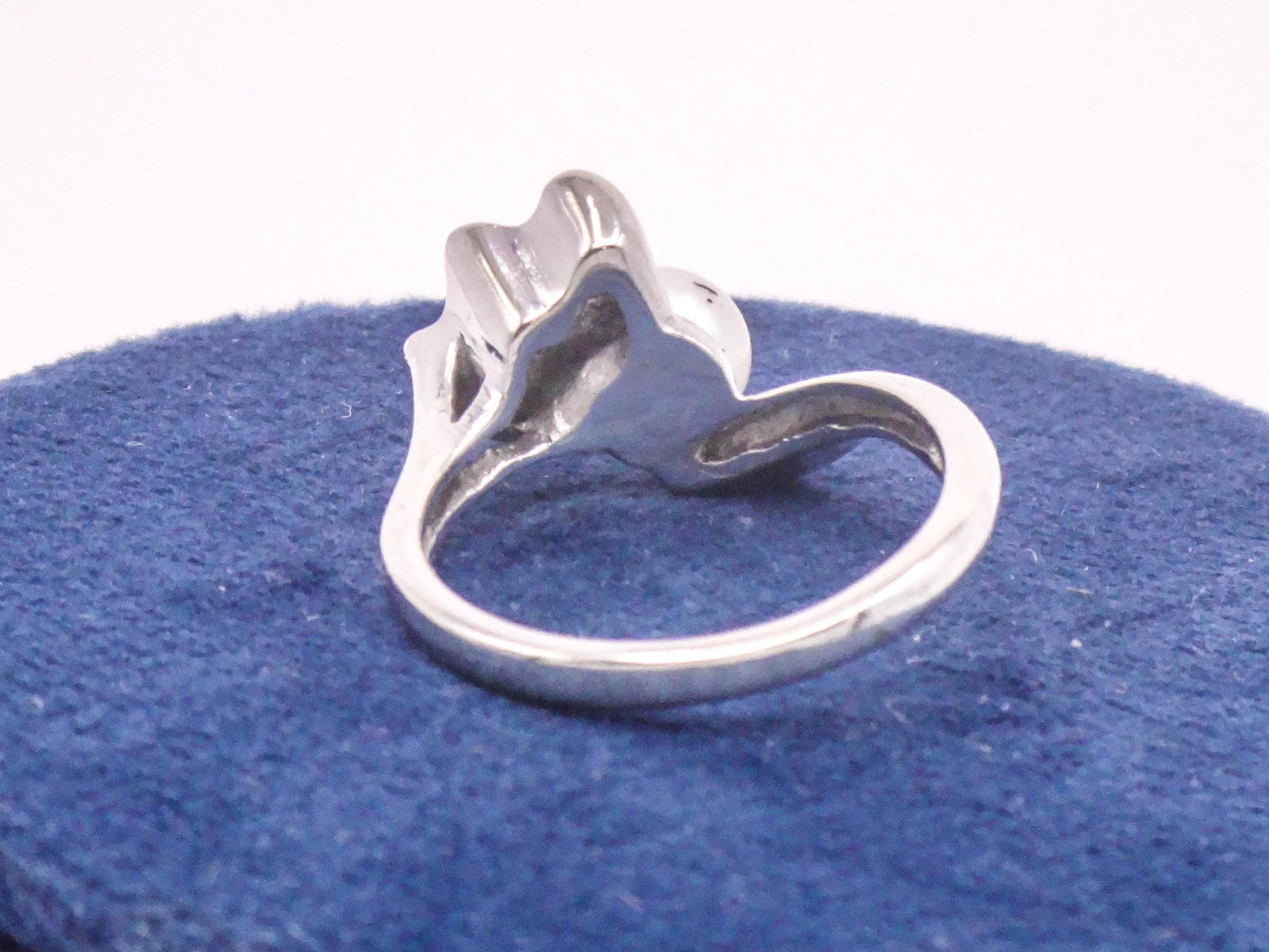 Vintage 14k White Gold Cultured Pearl Ring - Modern Style, Size 5.5