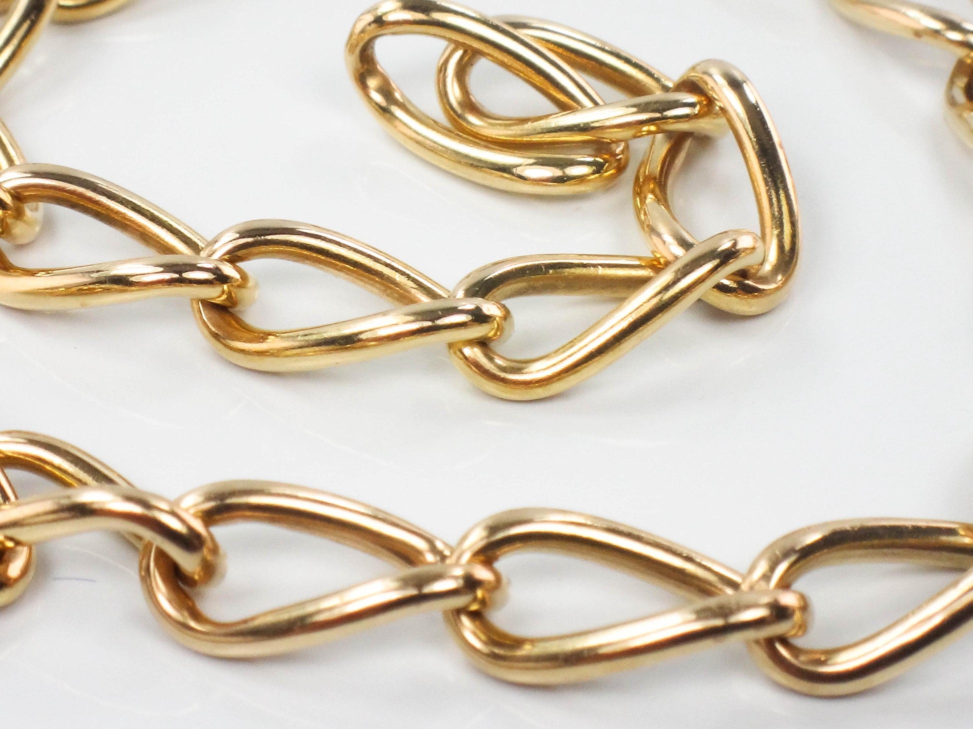 Vintage 14k Yellow Gold Link Bracelet - 7 1/2"