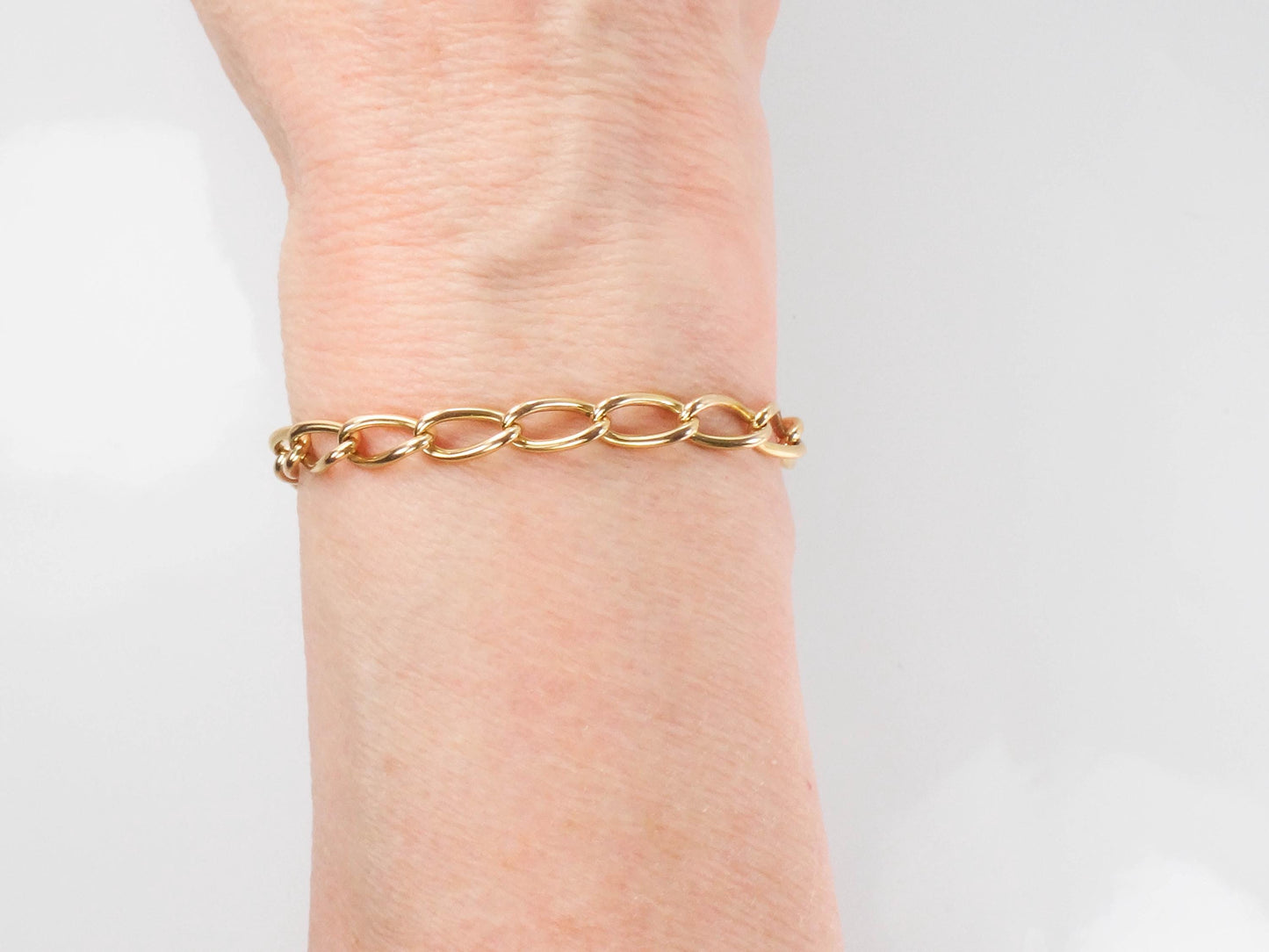 Vintage 14k Yellow Gold Link Bracelet - 7 1/2"