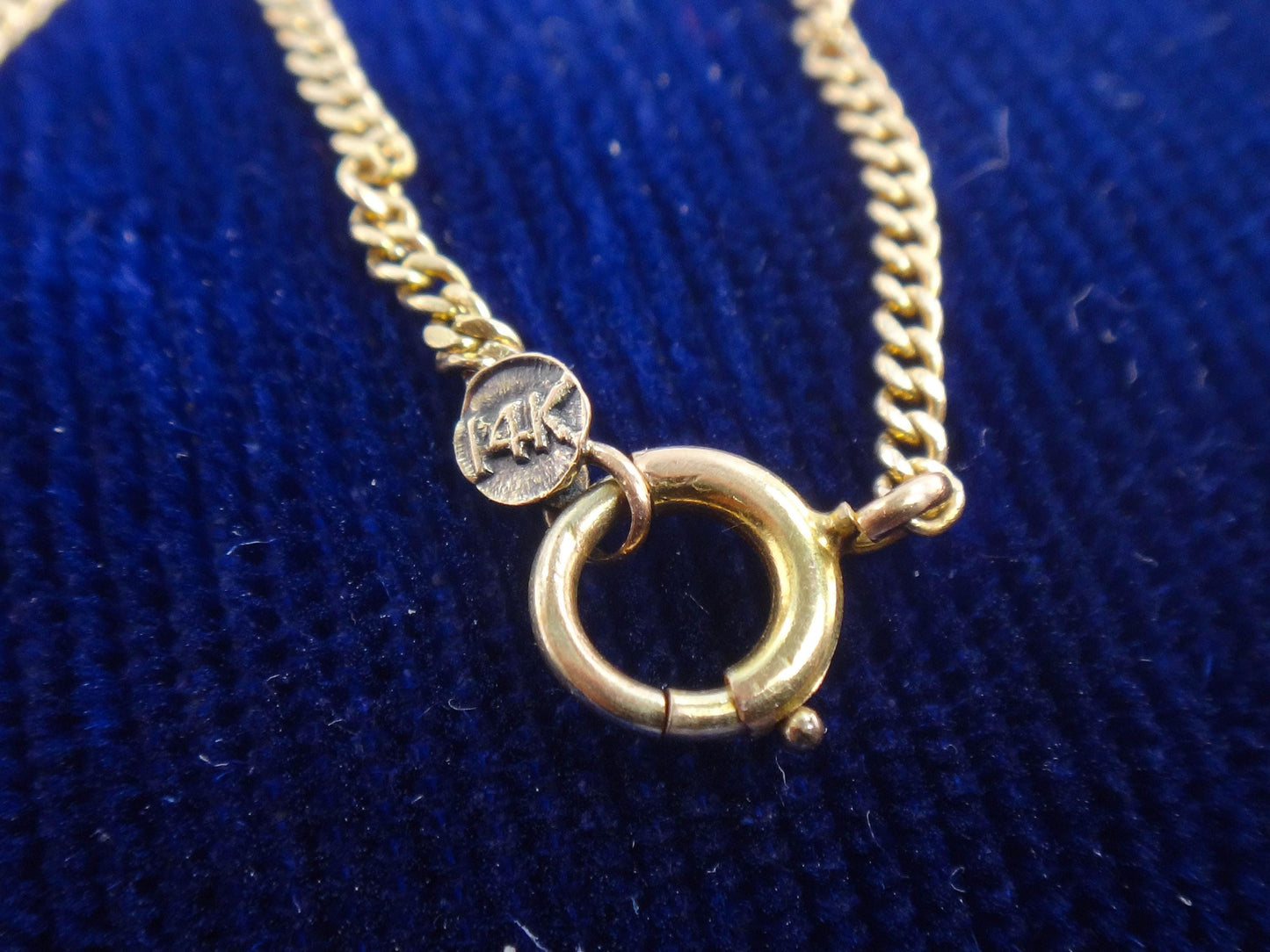 Vintage 14k Yellow Gold Link Pendant Chain - 15.5"