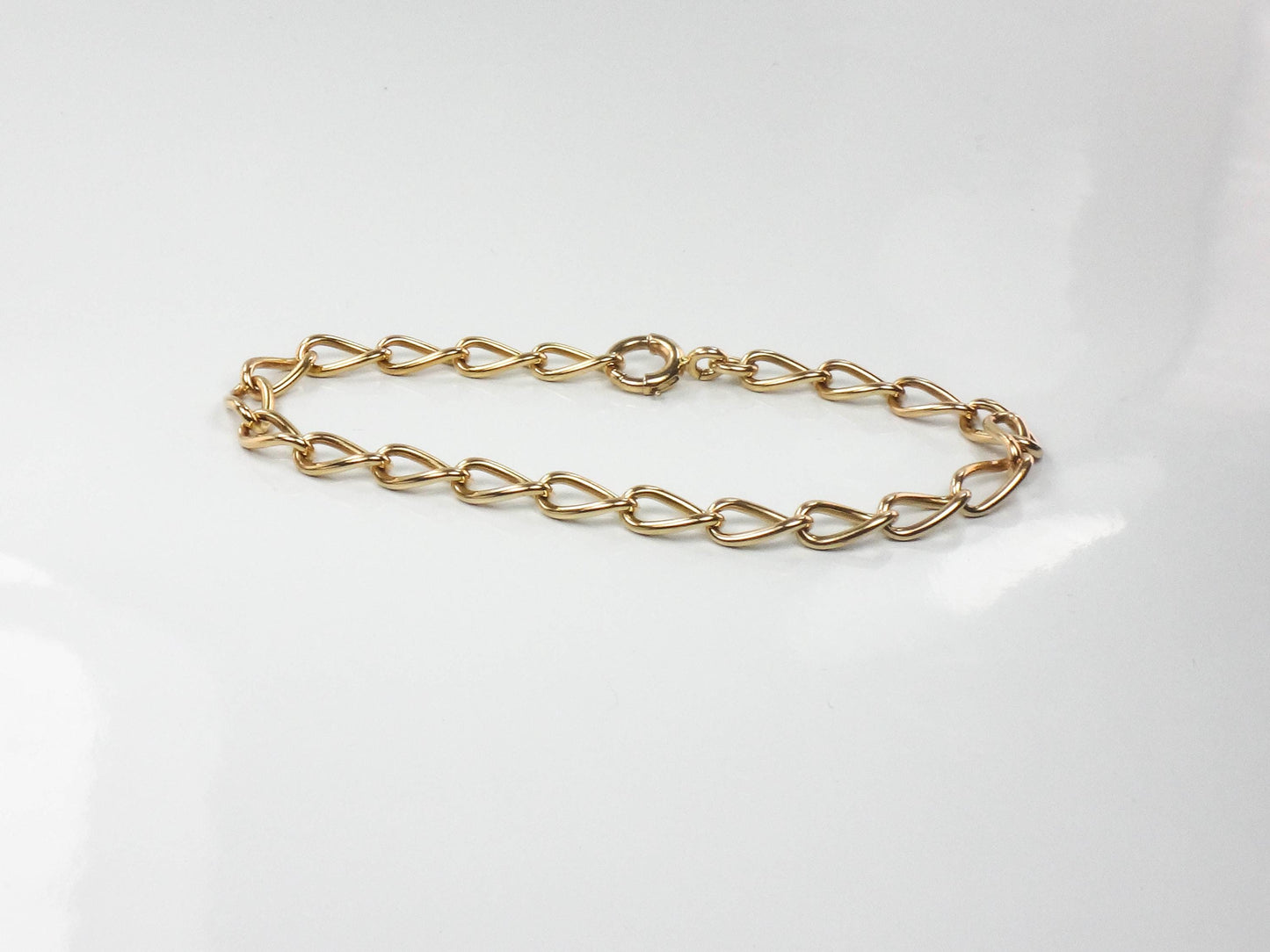 Vintage 14k Yellow Gold Link Bracelet - 7 1/2"