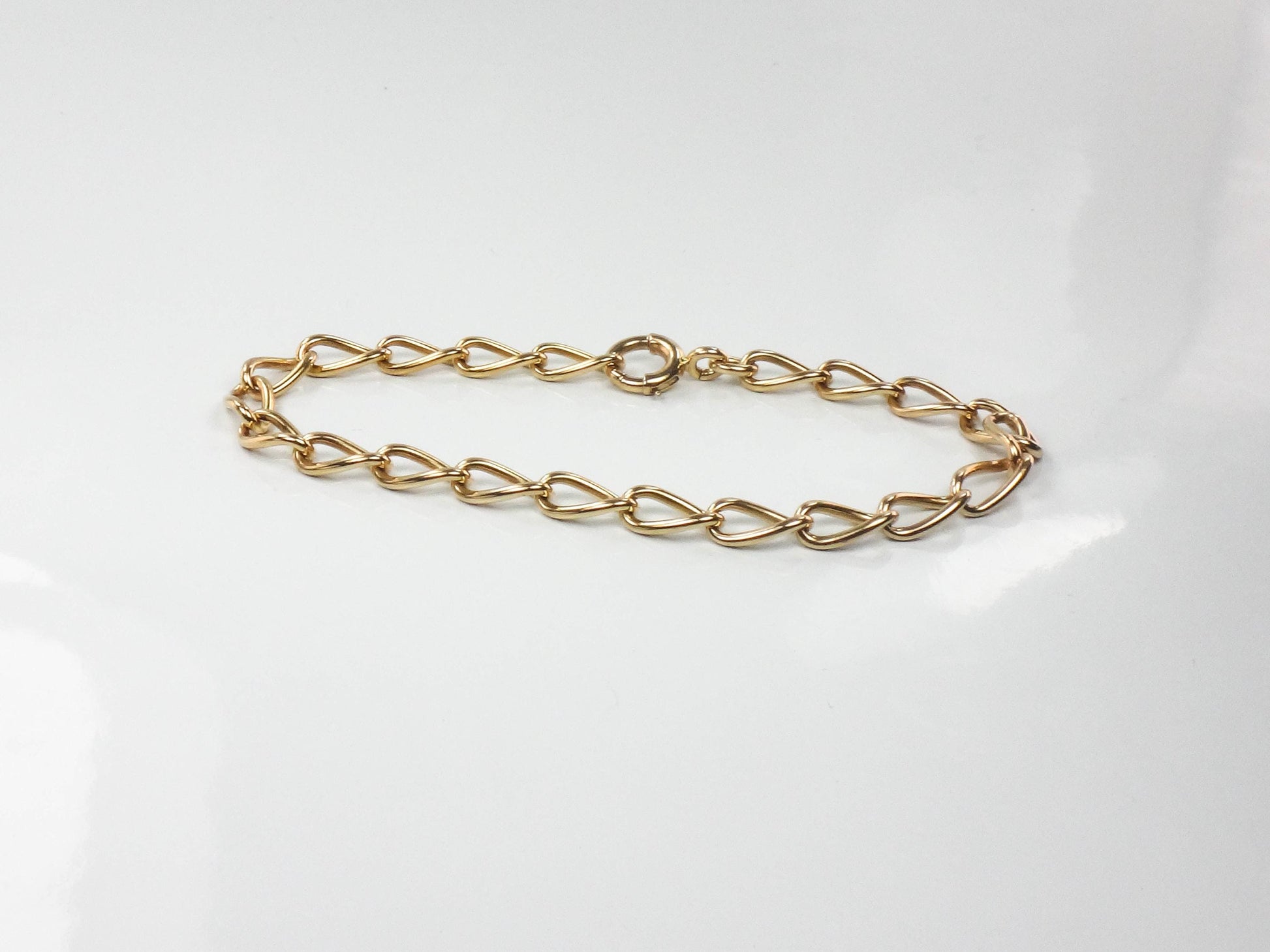 Vintage 14k Yellow Gold Link Bracelet - 7 1/2"