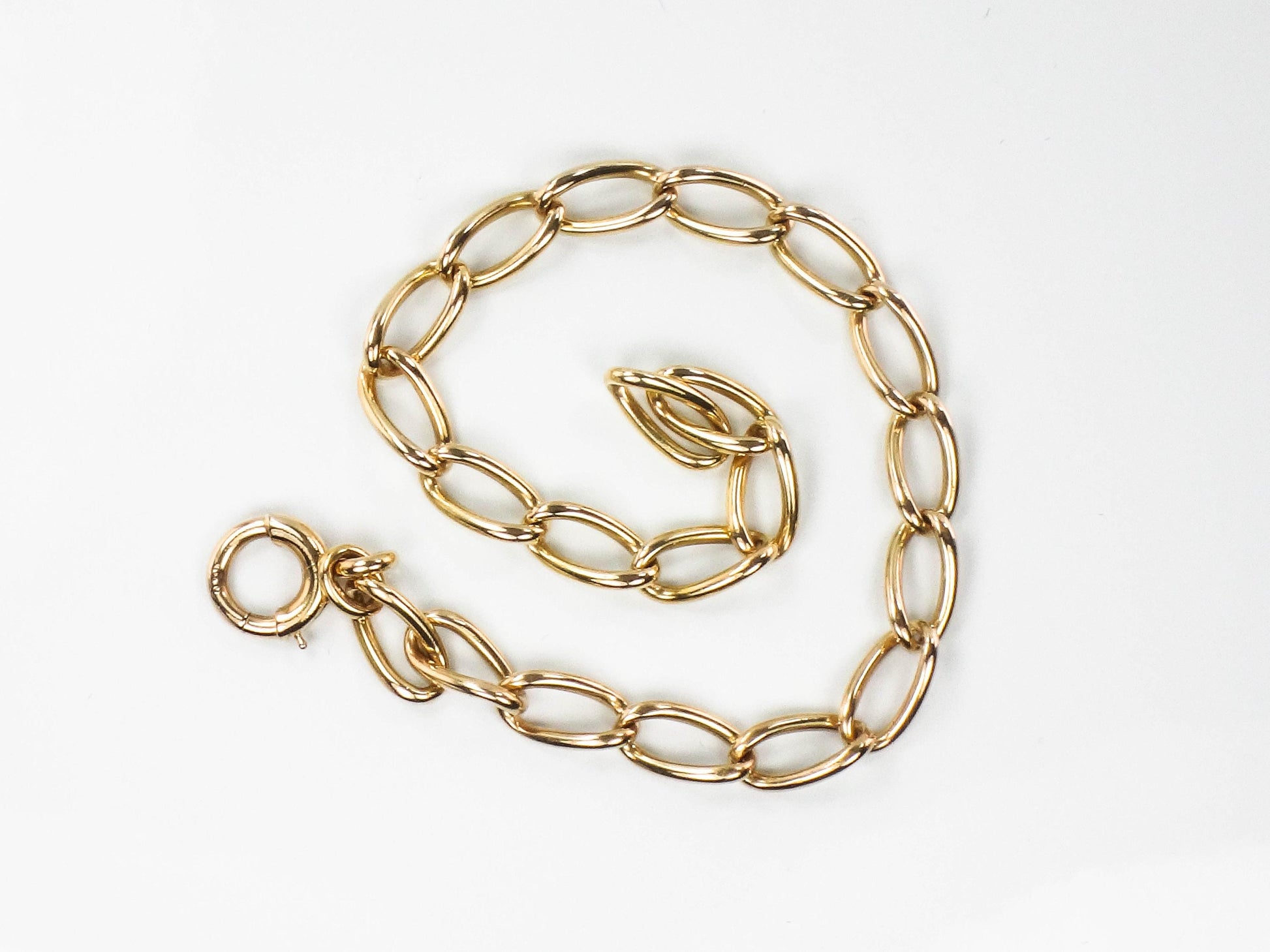 Vintage 14k Yellow Gold Link Bracelet - 7 1/2"