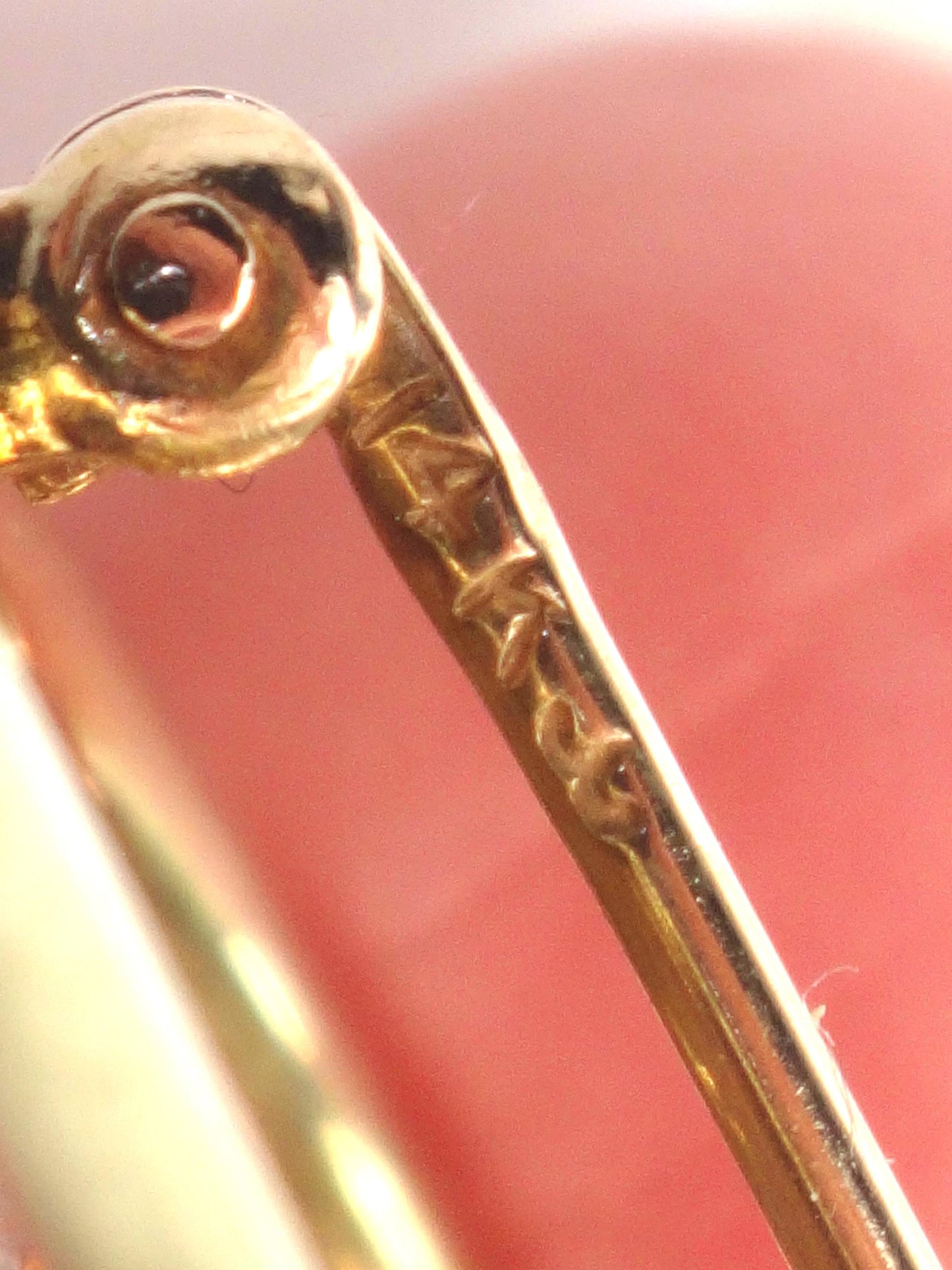 Vintage 14k Yellow Gold Four Leaf Clover Brooch: Good Luck Charm, 1950's