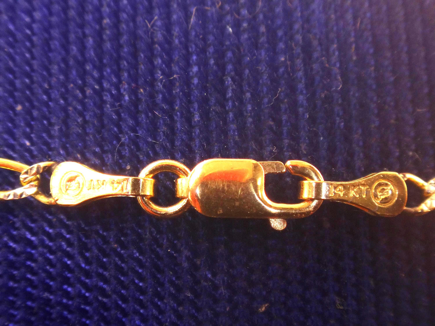 Vintage 14k Gold Figaro Link Chain: Two Tone, 18"