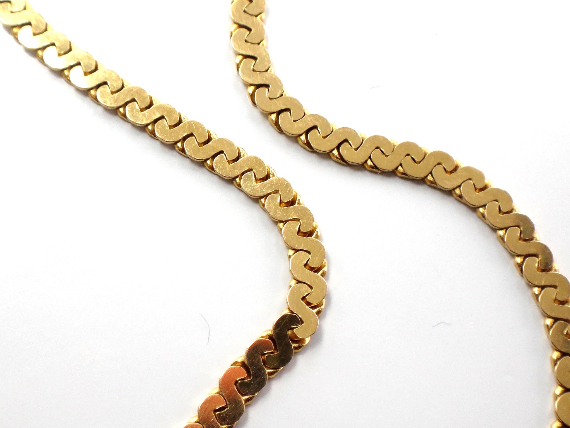 Vintage 14k Yellow Gold S Chain Necklace - 19.75 inch, 3.5 MM