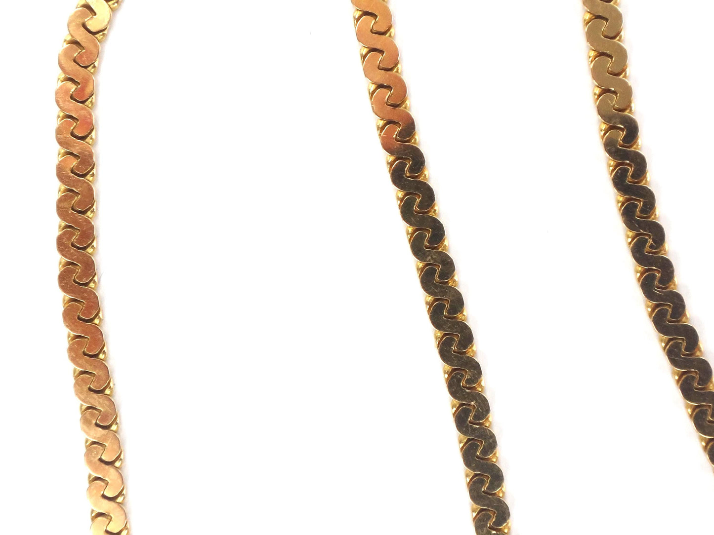 Vintage 14k Yellow Gold S Chain Necklace - 19.75 inch, 3.5 MM