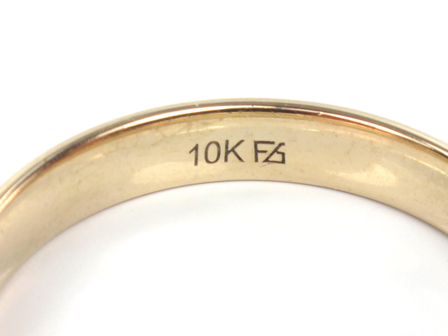 Vintage 10k Yellow Gold Wedding Band - Plain, 4 MM, Size 11