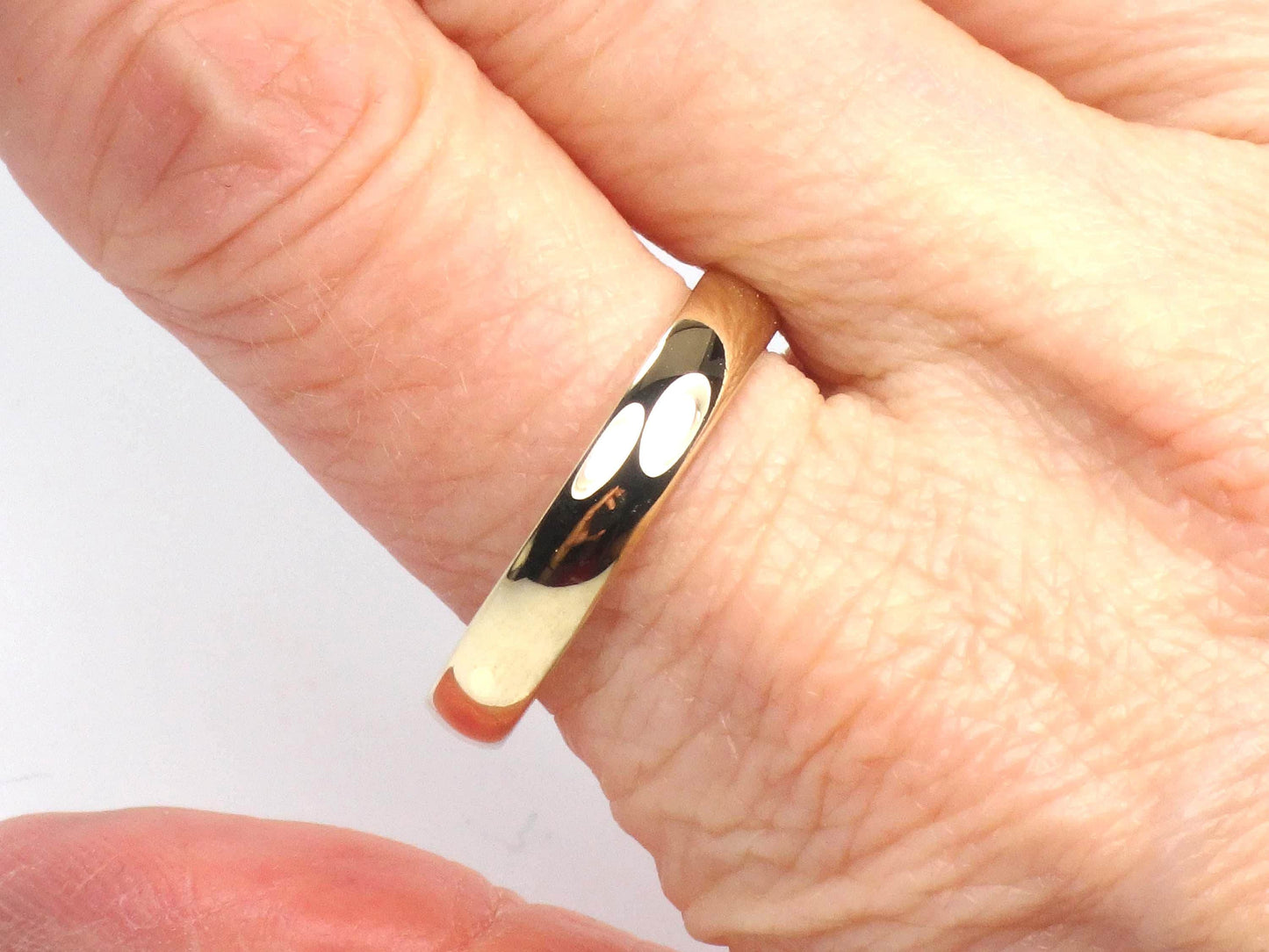 Vintage 10k Yellow Gold Wedding Band - Plain, 4 MM, Size 11