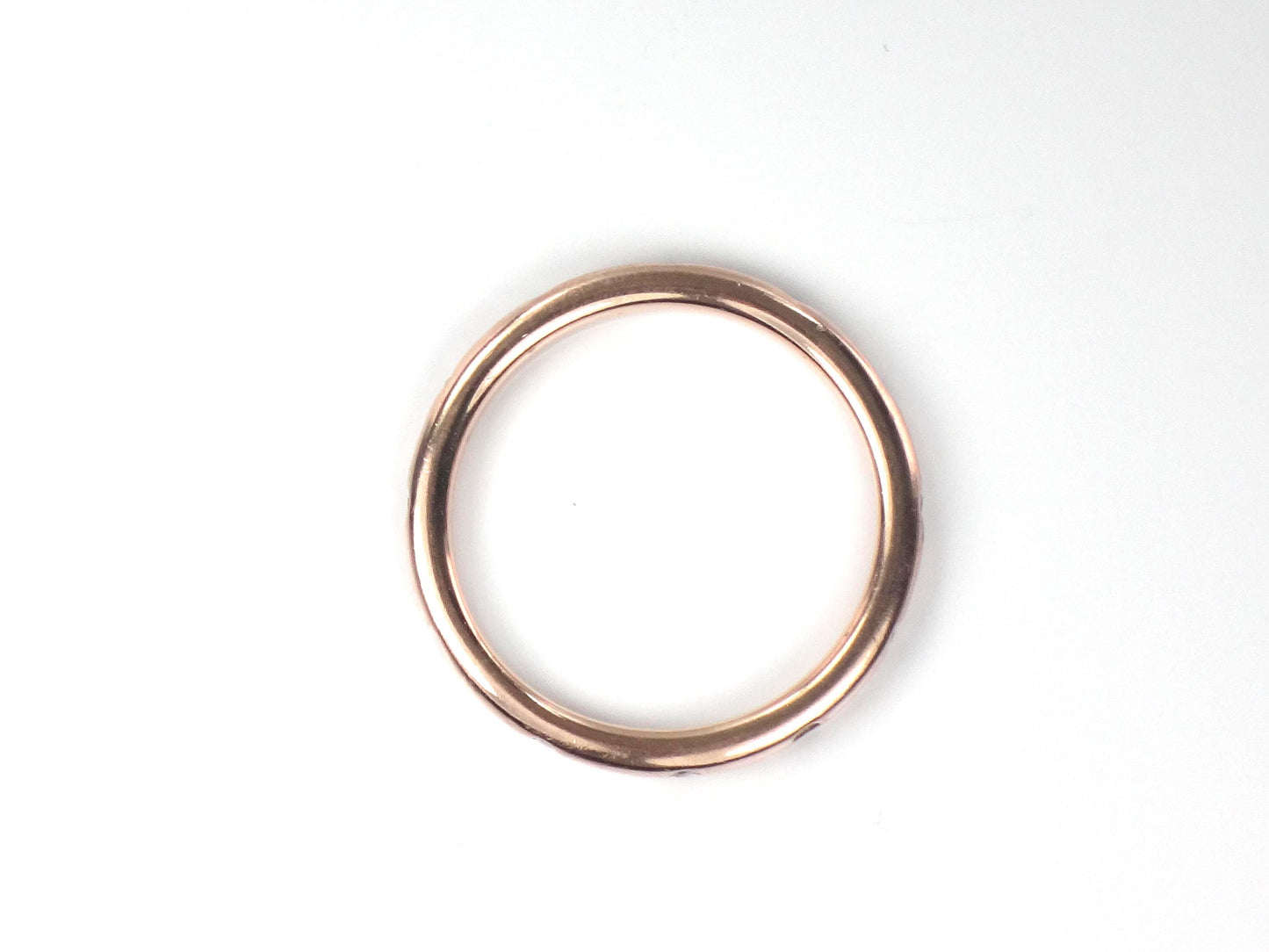 Vintage 14k Rose Gold Diamond Eternity Wedding Band, Size 7.75-BelmarJewelers