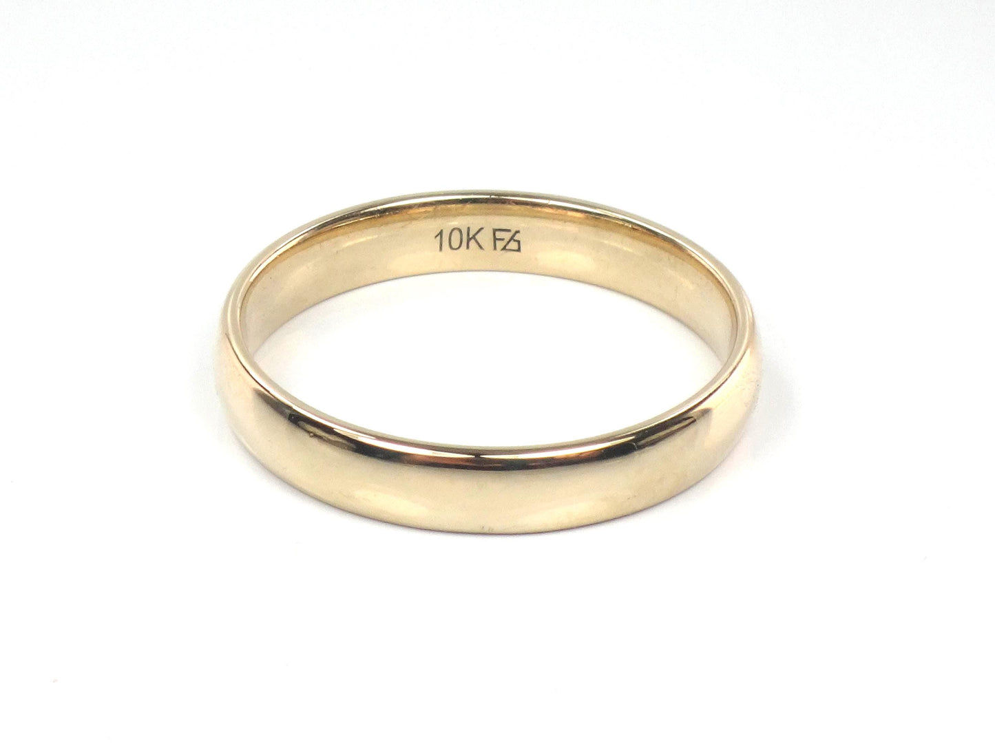 Vintage 10k Yellow Gold Wedding Band - Plain, 4 MM, Size 11