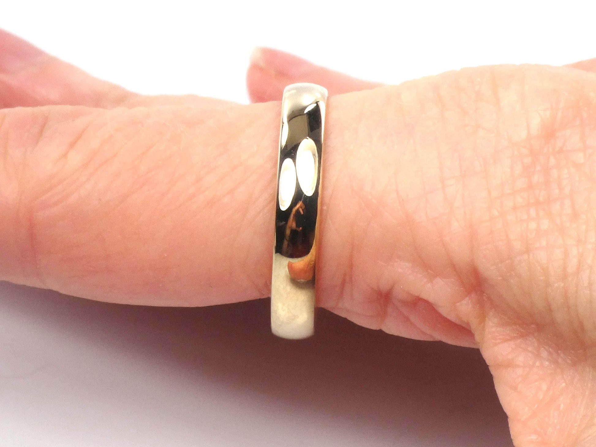 Vintage 10k Yellow Gold Wedding Band - Plain, 4 MM, Size 11