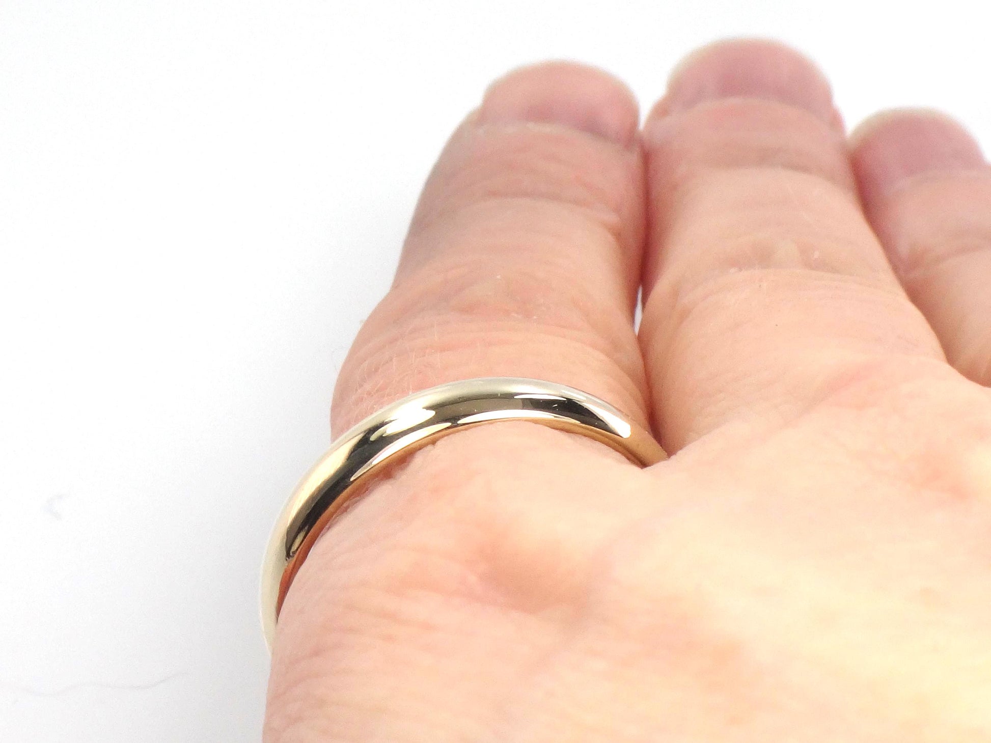 Vintage 10k Yellow Gold Wedding Band - Plain, 4 MM, Size 11