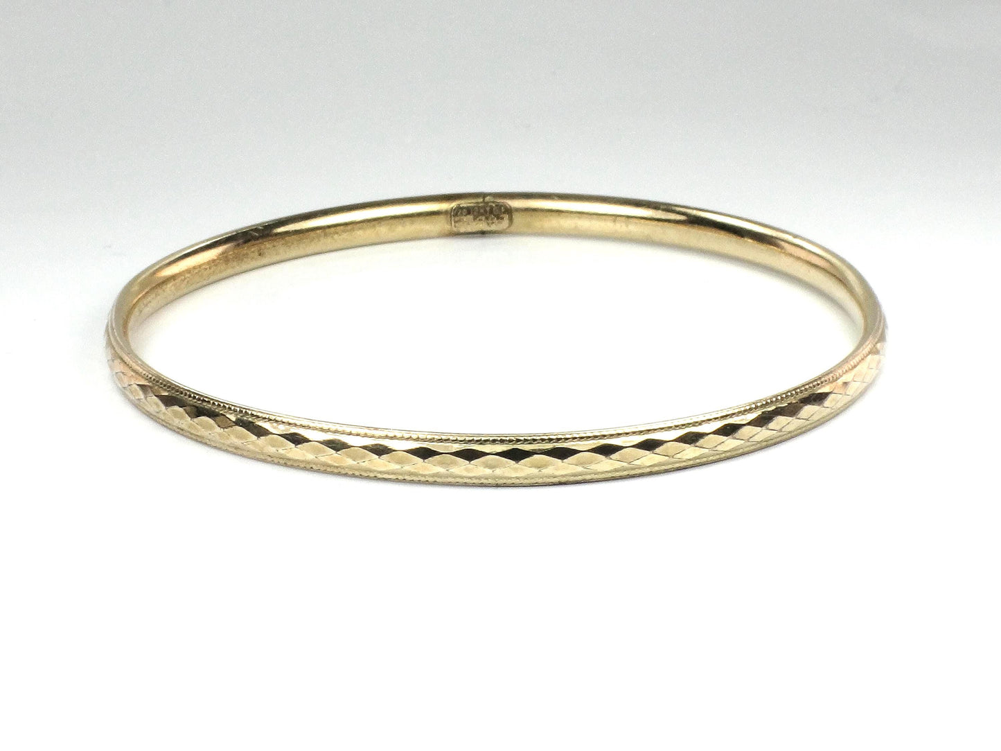 Vintage 12k Gold Filled Bangle Bracelet: Harry S Bick-BelmarJewelers
