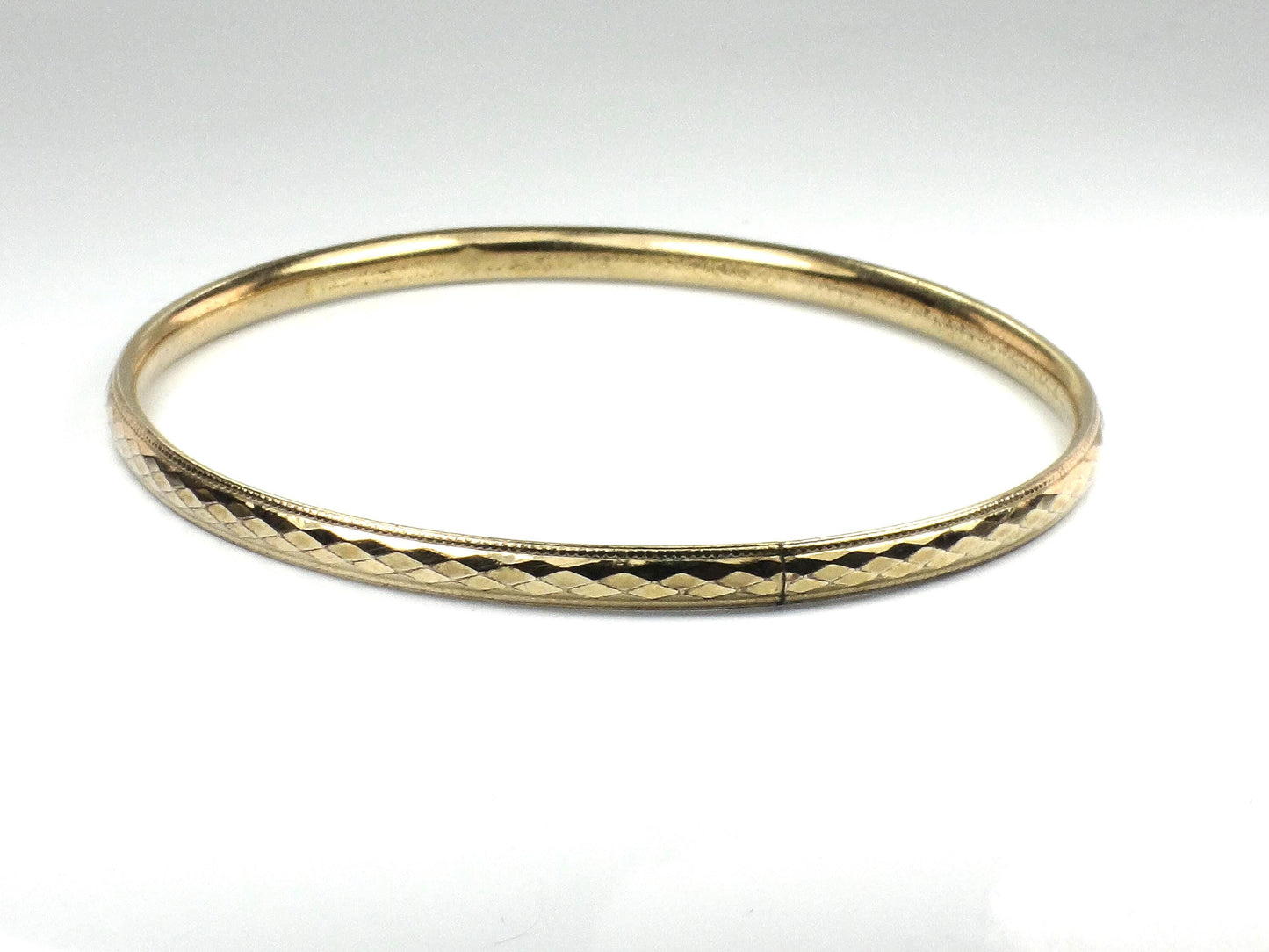 Vintage 12k Gold Filled Bangle Bracelet: Harry S Bick-BelmarJewelers