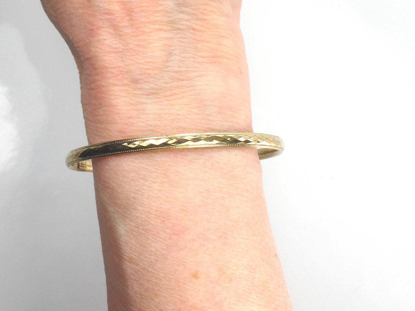 Vintage 12k Gold Filled Bangle Bracelet: Harry S Bick-BelmarJewelers