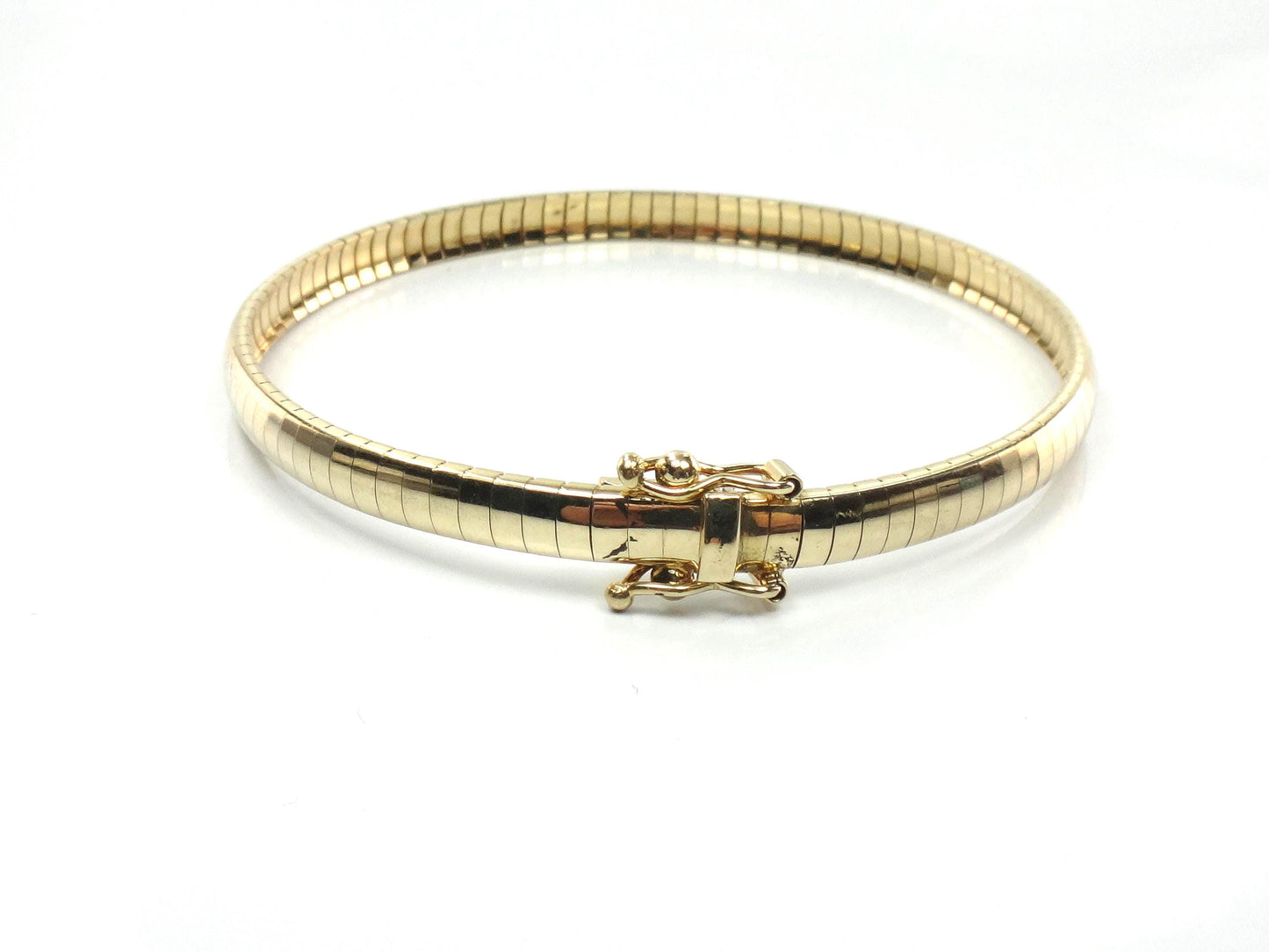 Vintage 14k Yellow Gold Omega Bracelet, 7 3/16"-BelmarJewelers