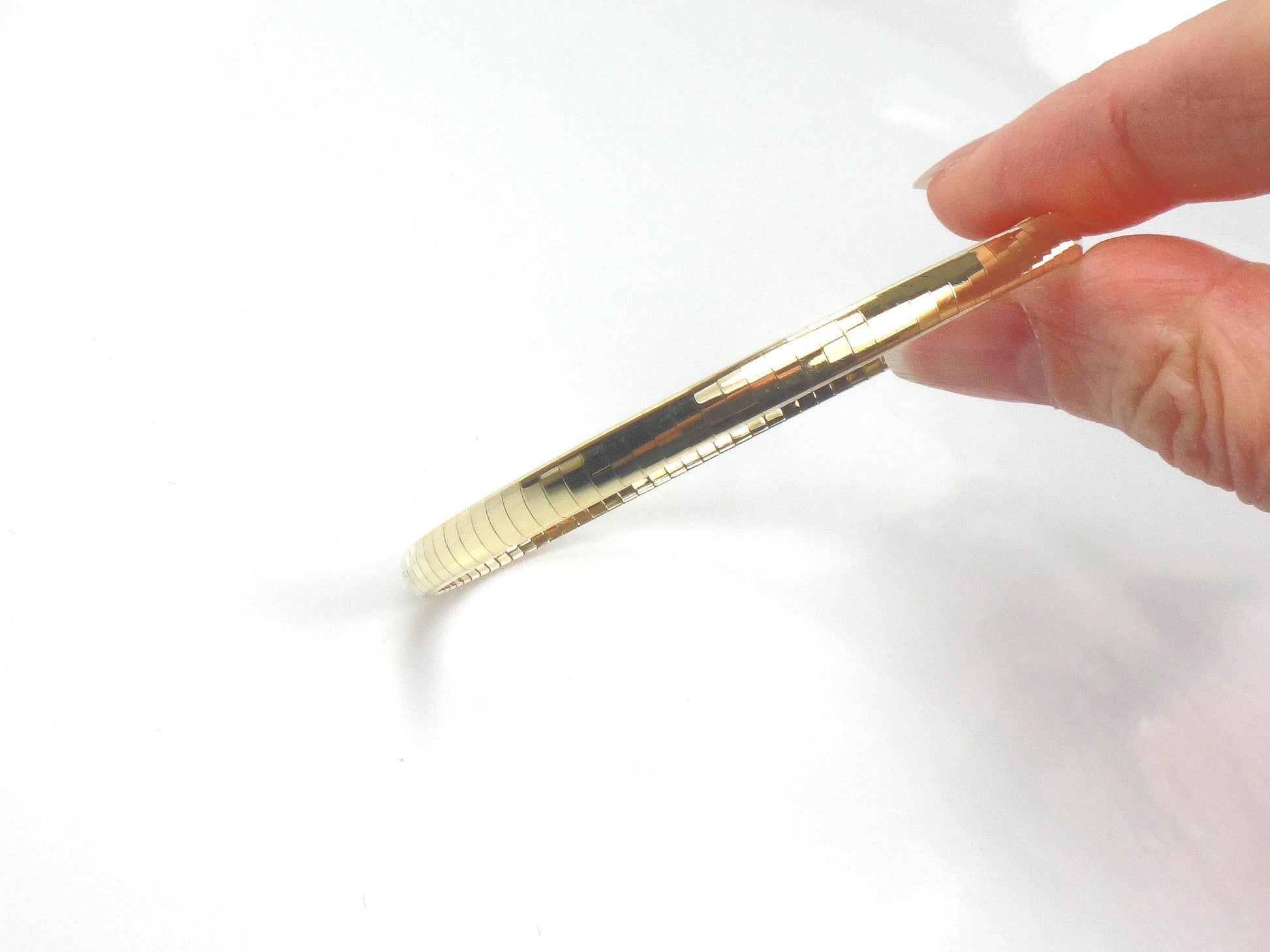 Vintage 14k Yellow Gold Omega Bracelet, 7 3/16"-BelmarJewelers