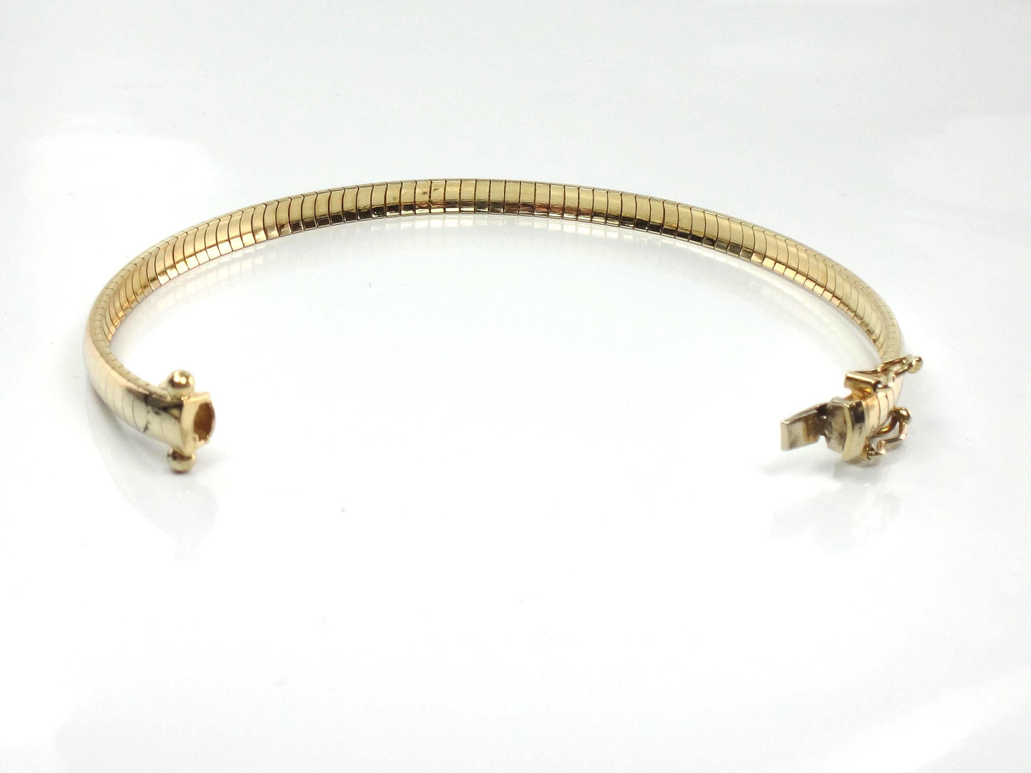 Vintage 14k Yellow Gold Omega Bracelet, 7 3/16"-BelmarJewelers