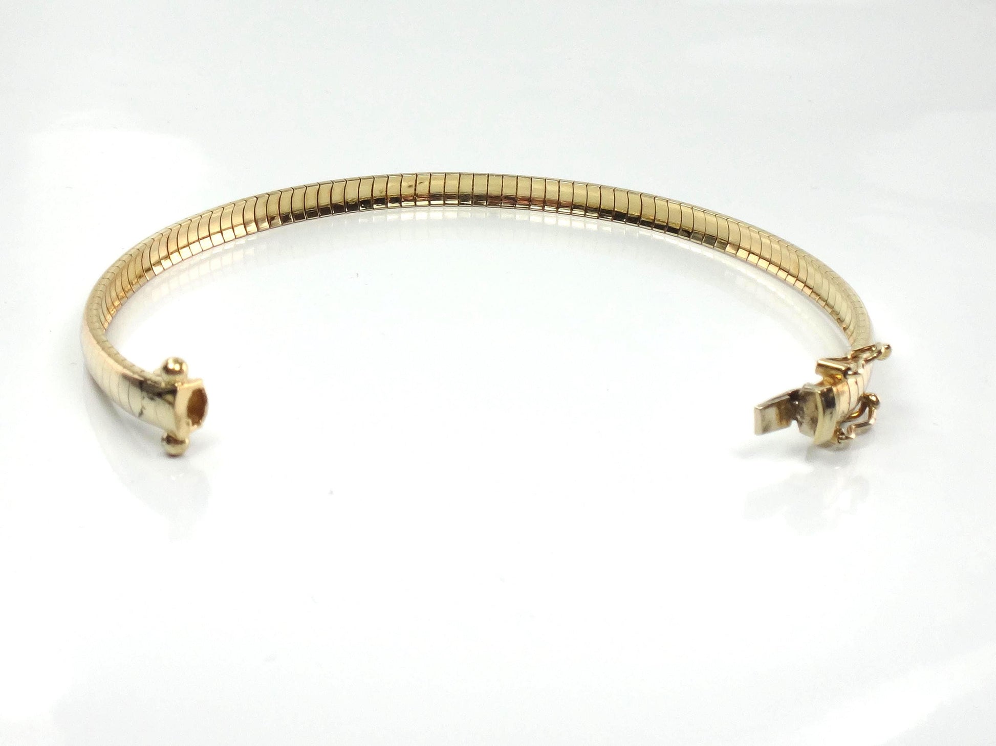 Vintage 14k Yellow Gold Omega Bracelet, 7 3/16"-BelmarJewelers