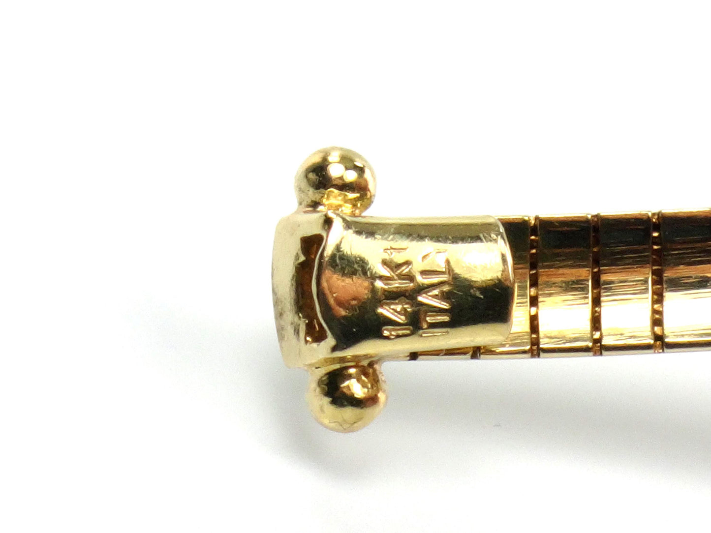 Vintage 14k Yellow Gold Omega Bracelet, 7 3/16"-BelmarJewelers