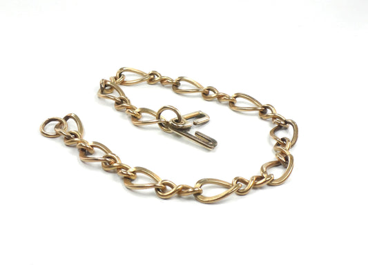 Vintage L.G. Balfour Co. 12k Gold Filled Link Bracelet 8"-BelmarJewelers