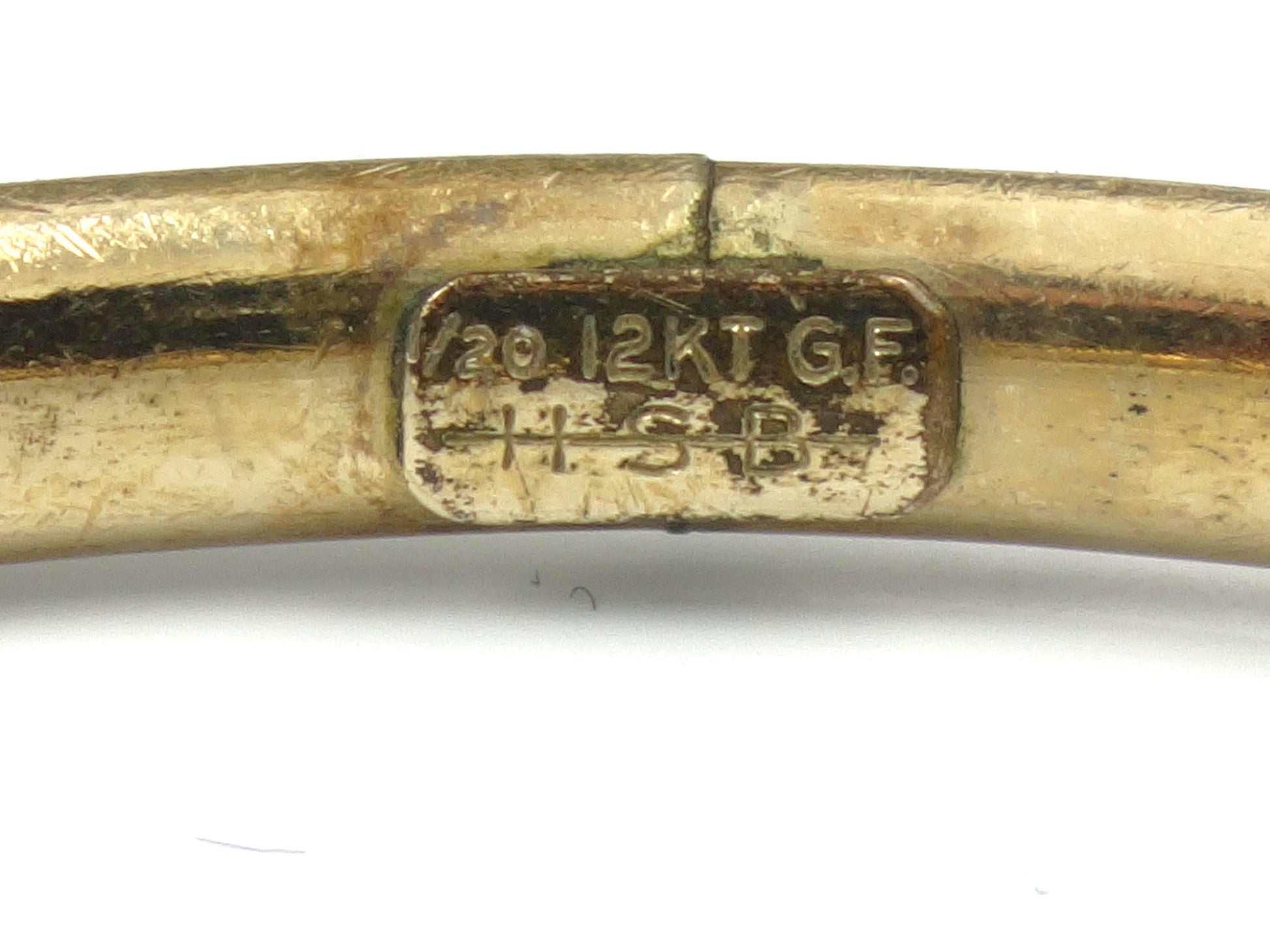 Vintage 12k Gold Filled Bangle Bracelet: Harry S Bick-BelmarJewelers
