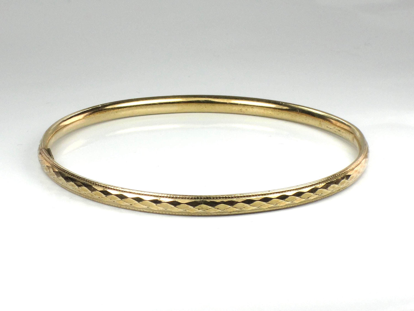 Vintage 12k Gold Filled Bangle Bracelet: Harry S Bick-BelmarJewelers