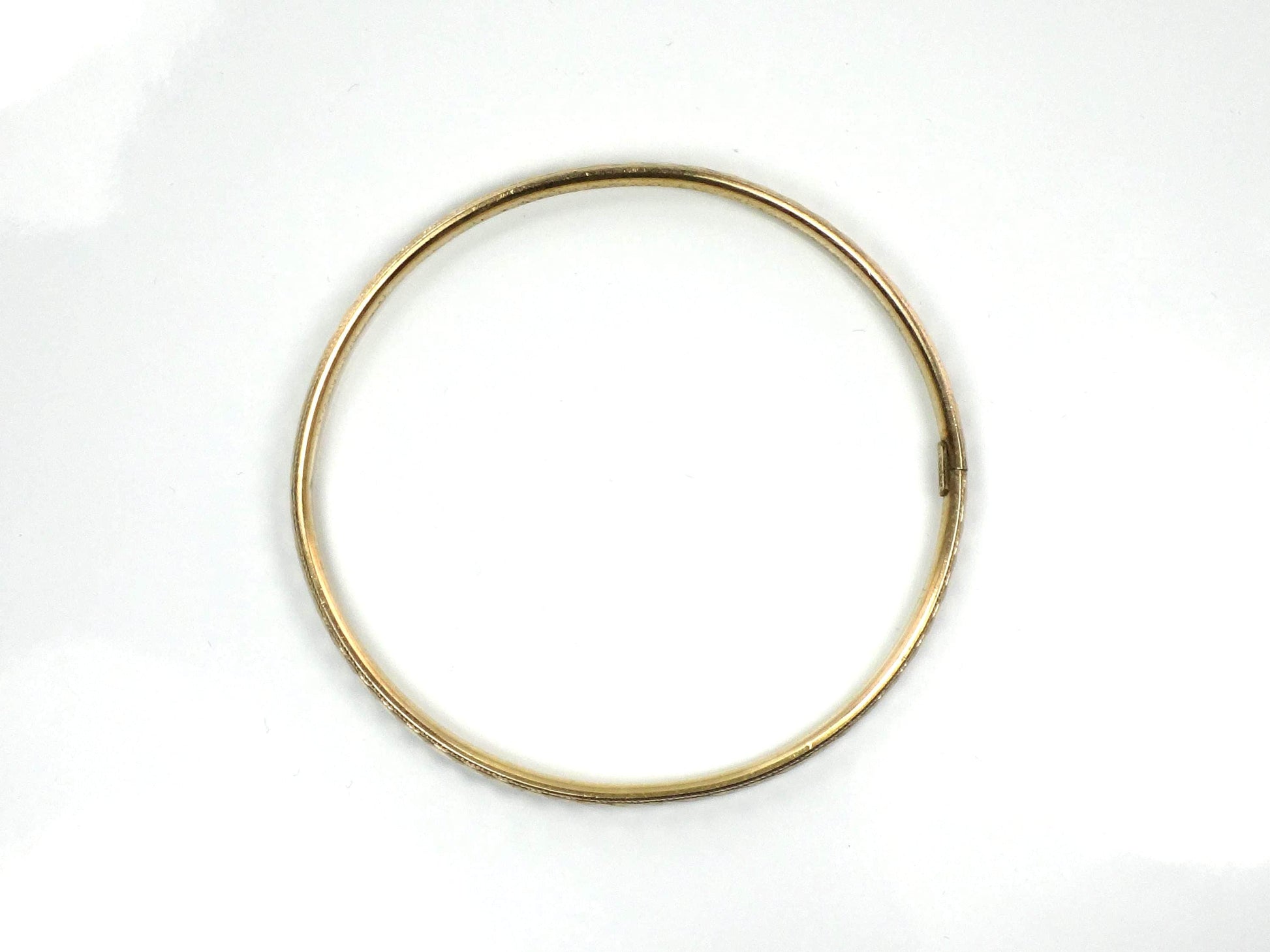 Vintage 12k Gold Filled Bangle Bracelet: Harry S Bick-BelmarJewelers