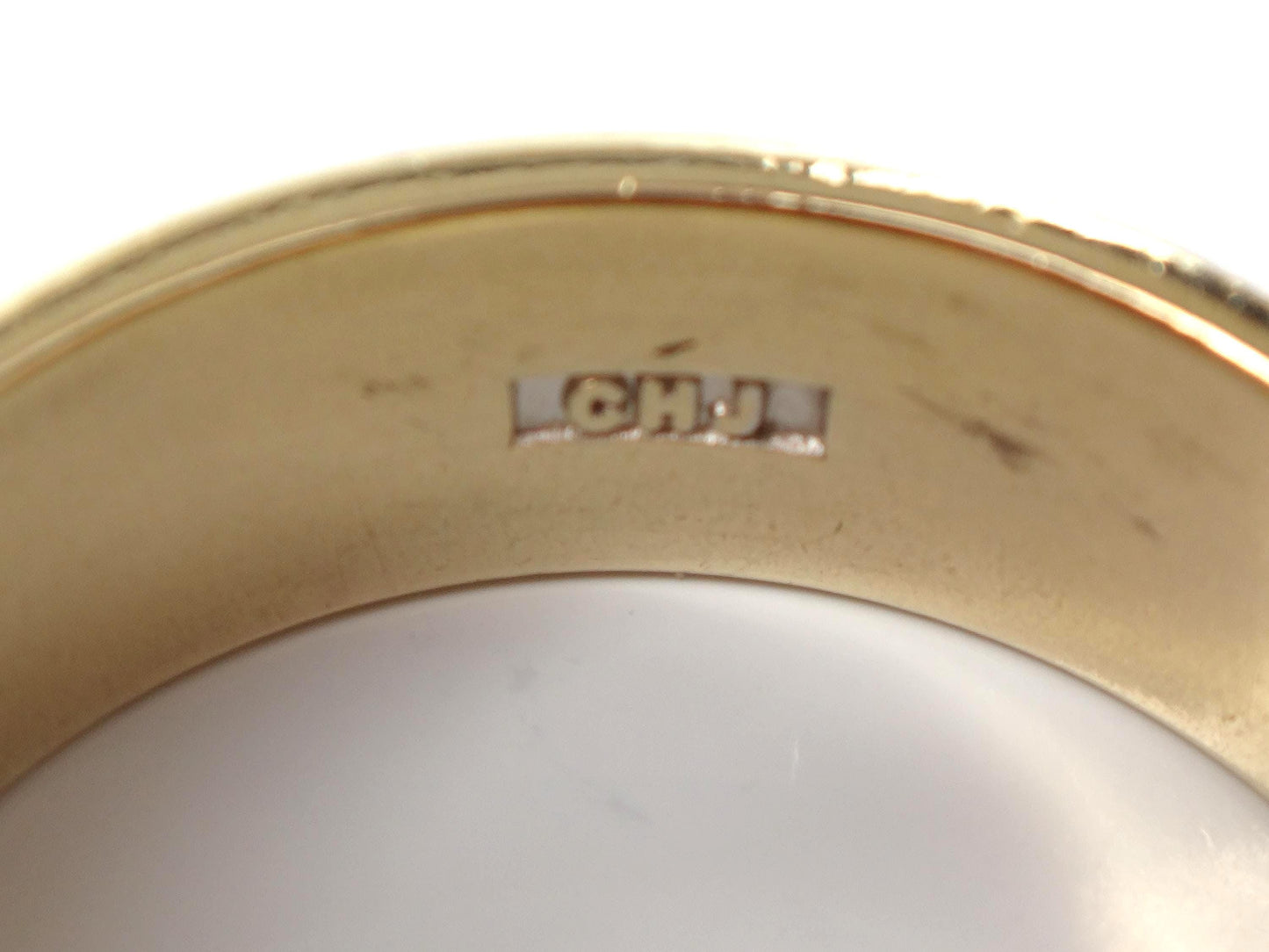 Vintage 14k Gold Claddagh Wedding Band: Made in Ireland, Irish Hallmarks, Size 10.75-BelmarJewelers