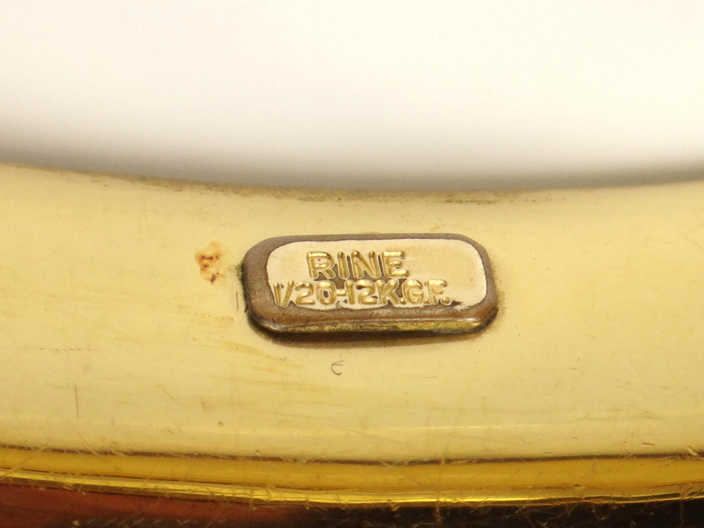 Vintage Rine 12k Gold Filled Engraved Floral Hinged Bangle Bracelet-BelmarJewelers