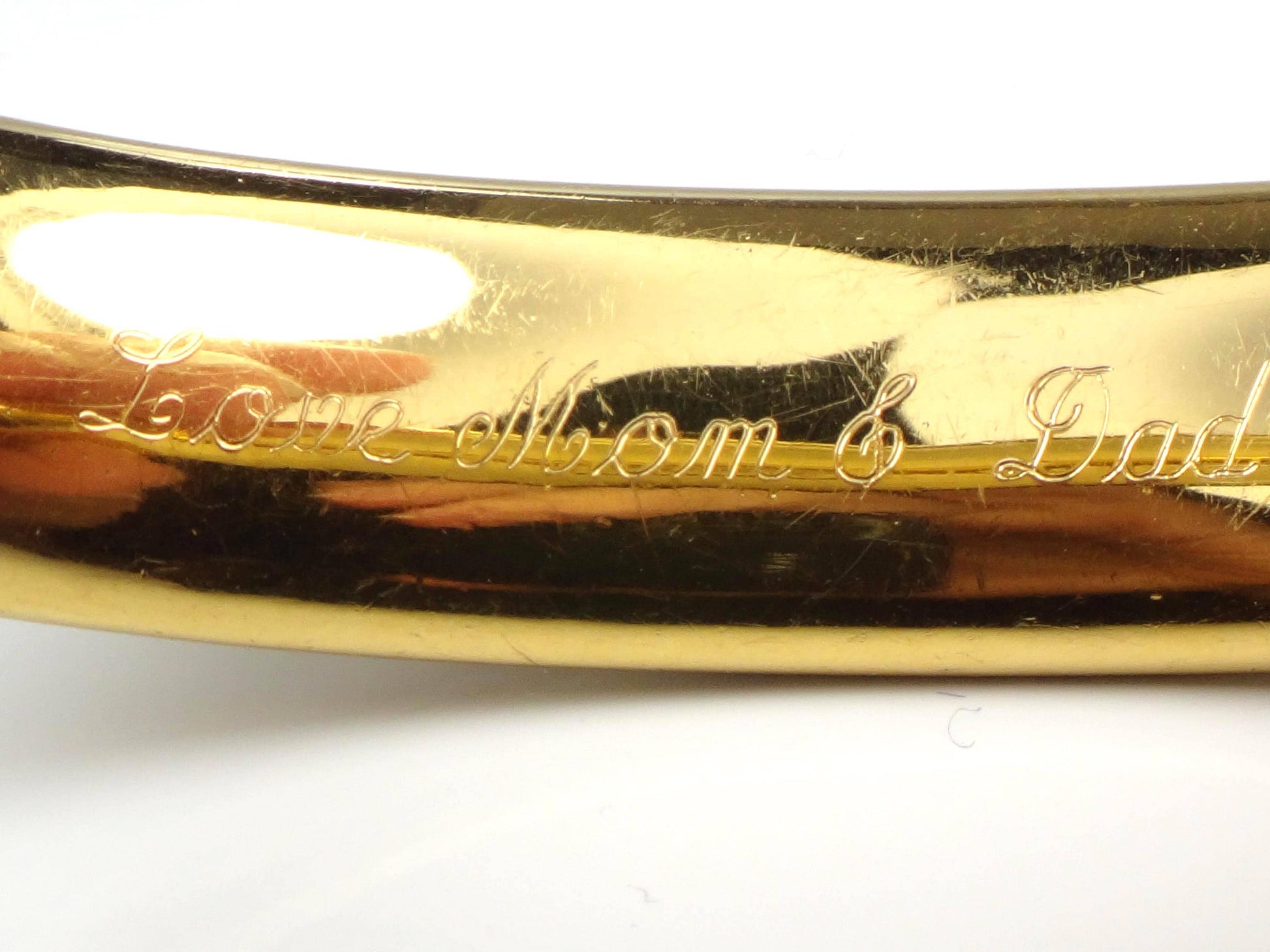 Vintage Rine 12k Gold Filled Engraved Floral Hinged Bangle Bracelet-BelmarJewelers