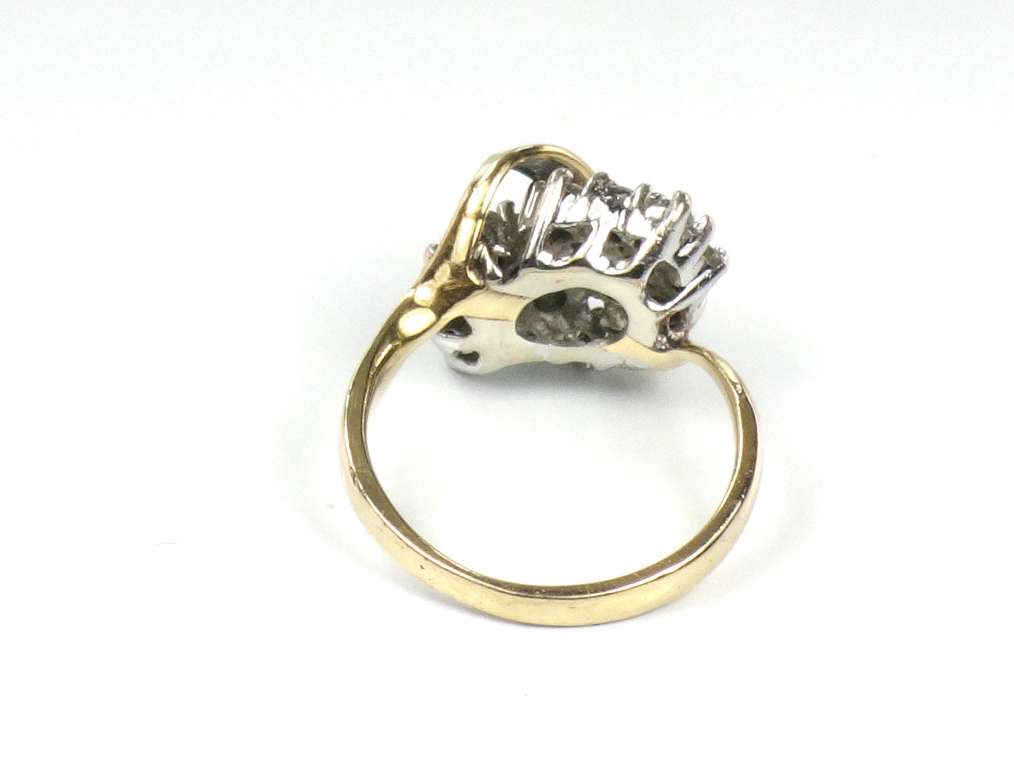 Vintage 14k Gold Diamond Cluster Pinky Ring Size 2.5-BelmarJewelers