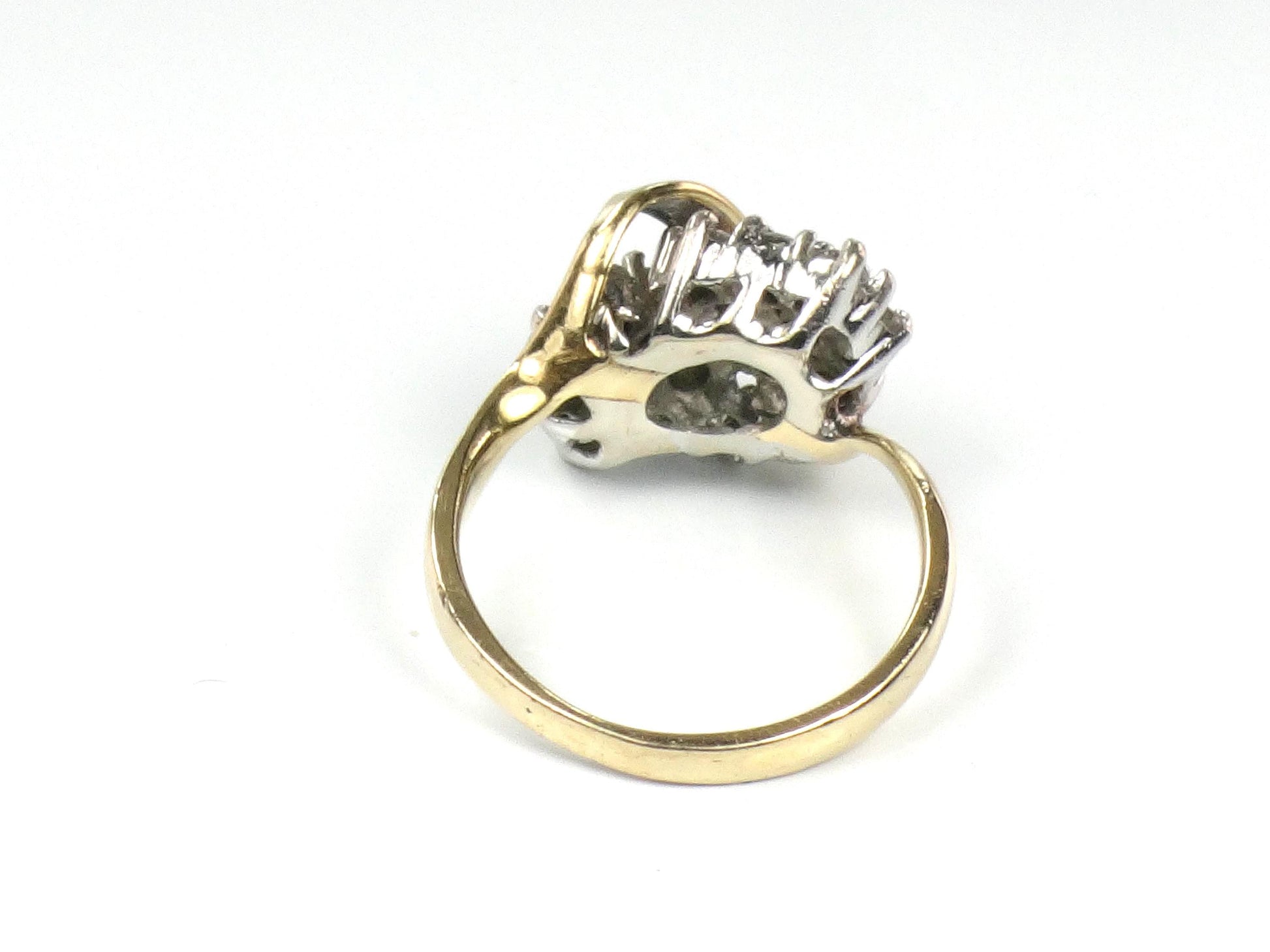Vintage 14k Gold Diamond Cluster Pinky Ring Size 2.5-BelmarJewelers