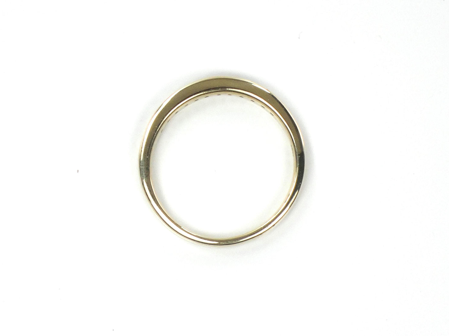 Vintage Thin 10k Yellow Gold Diamond Wedding Band, Size 6.75-BelmarJewelers