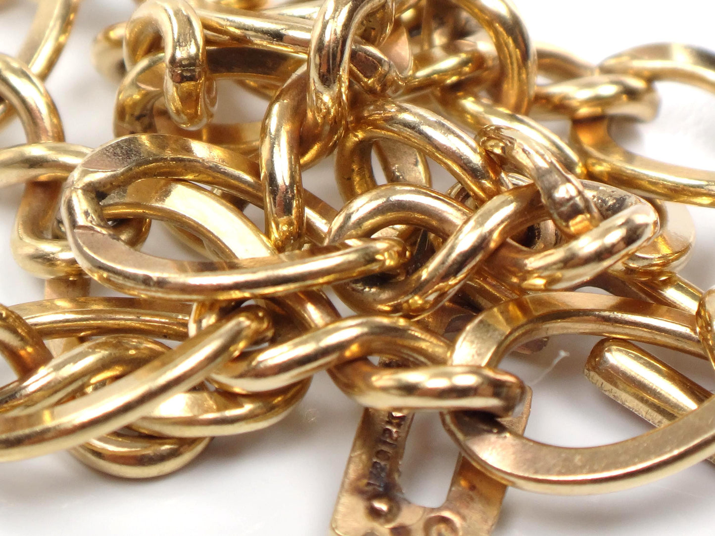 Vintage 12k Gold Filled Link Bracelet 7 5/8"-BelmarJewelers