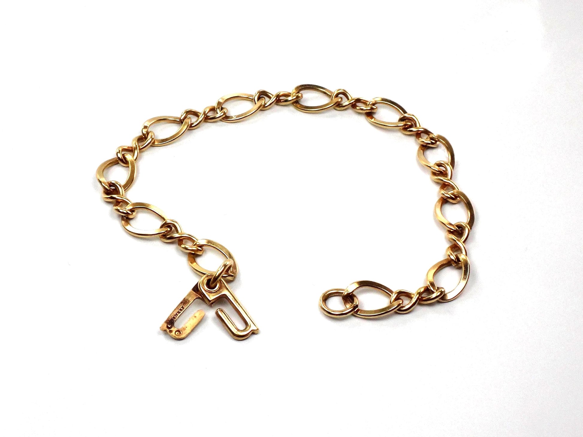 Vintage 12k Gold Filled Link Bracelet 7 5/8"-BelmarJewelers