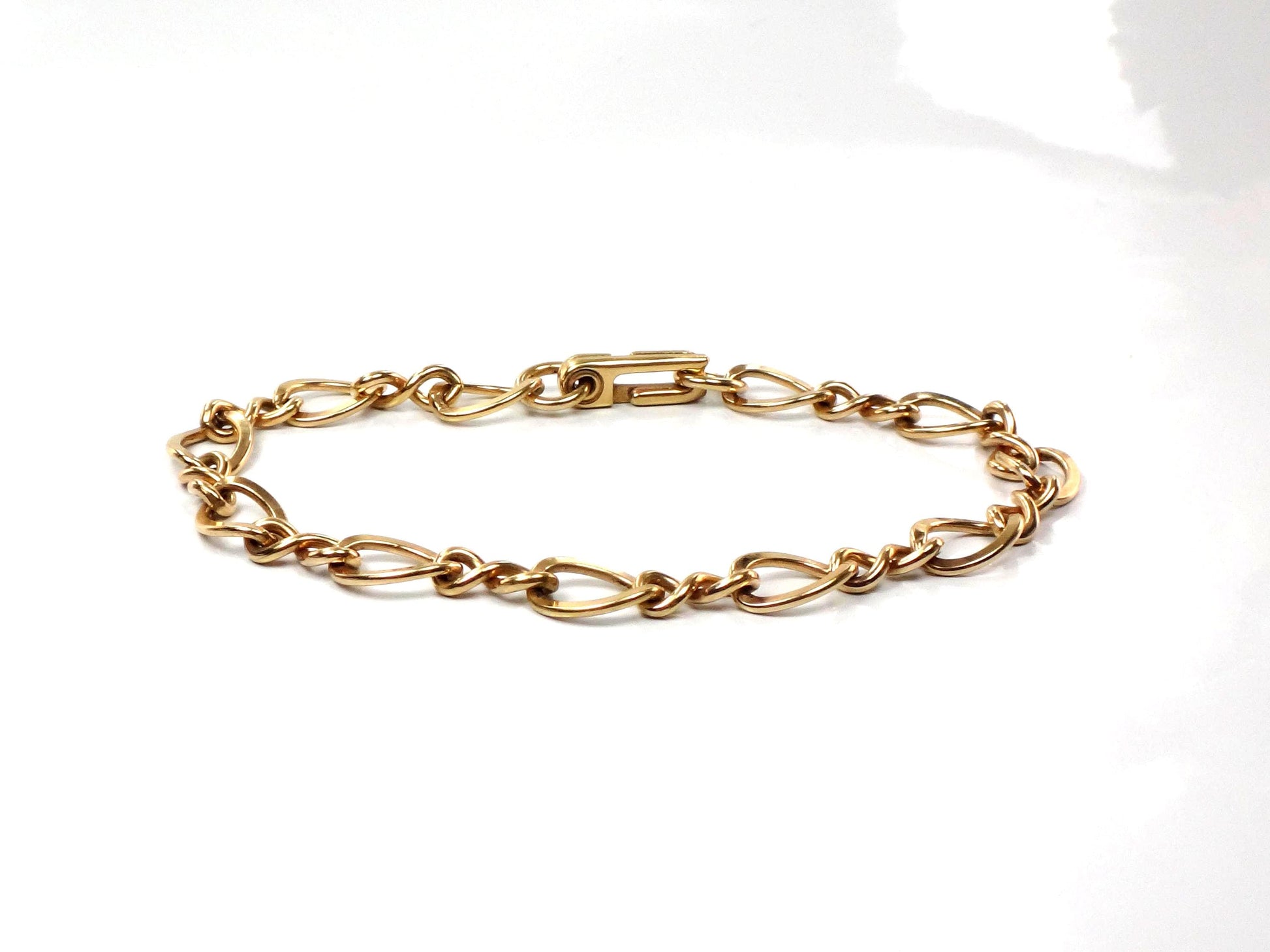Vintage 12k Gold Filled Link Bracelet 7 5/8"-BelmarJewelers