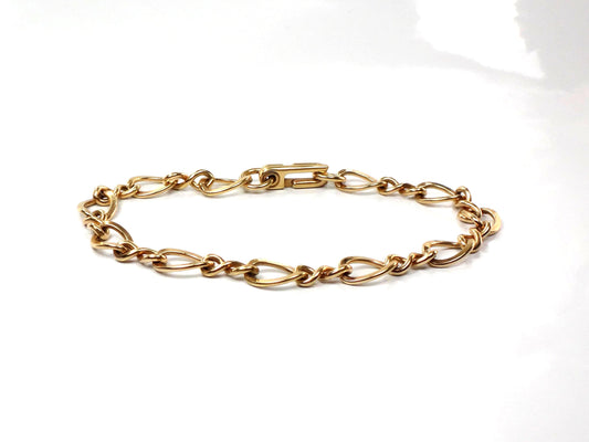 Vintage 12k Gold Filled Link Bracelet 7 5/8"-BelmarJewelers